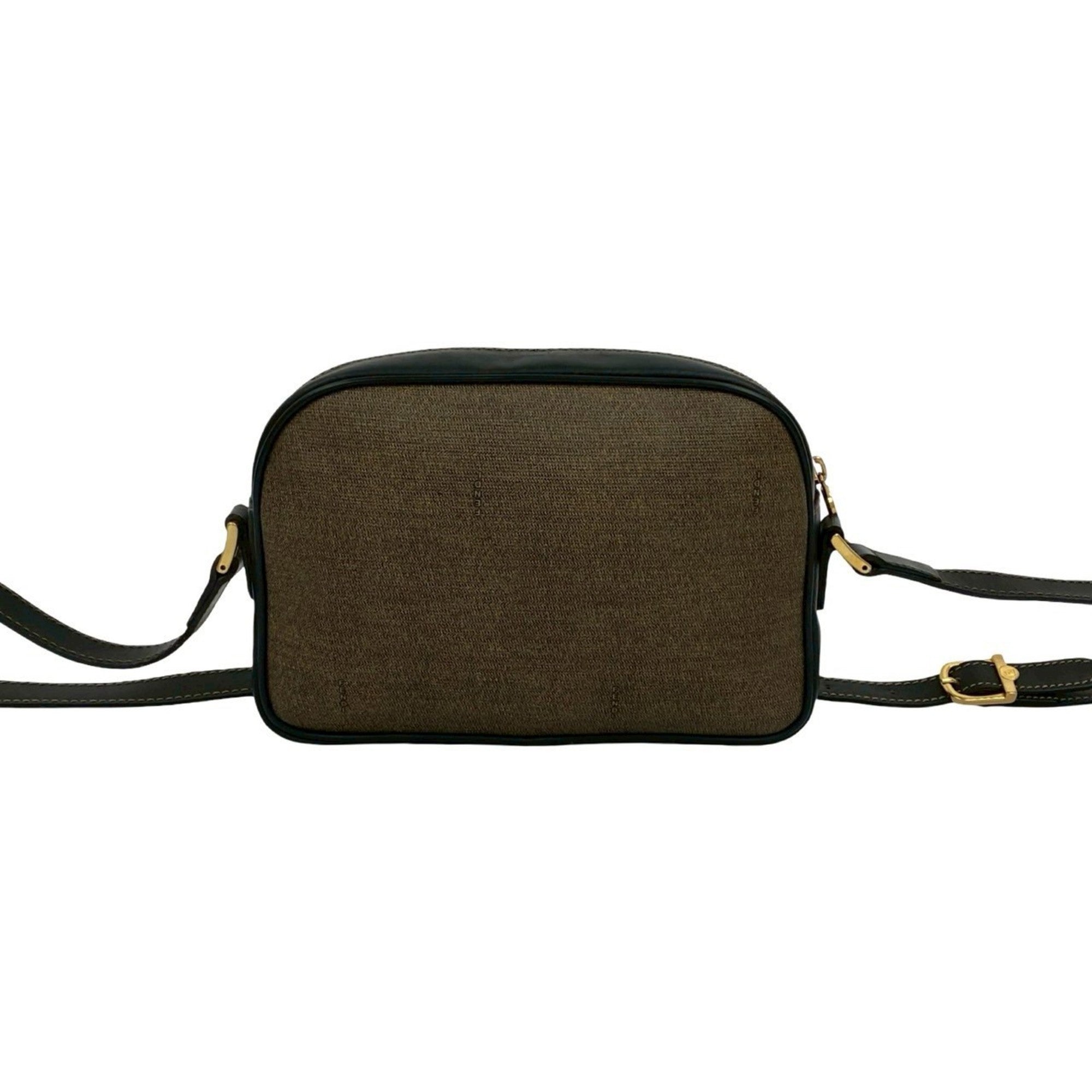 Fendi Black Brown Leather Pvc Pochette Shoulder Bag (Pre-Owned)