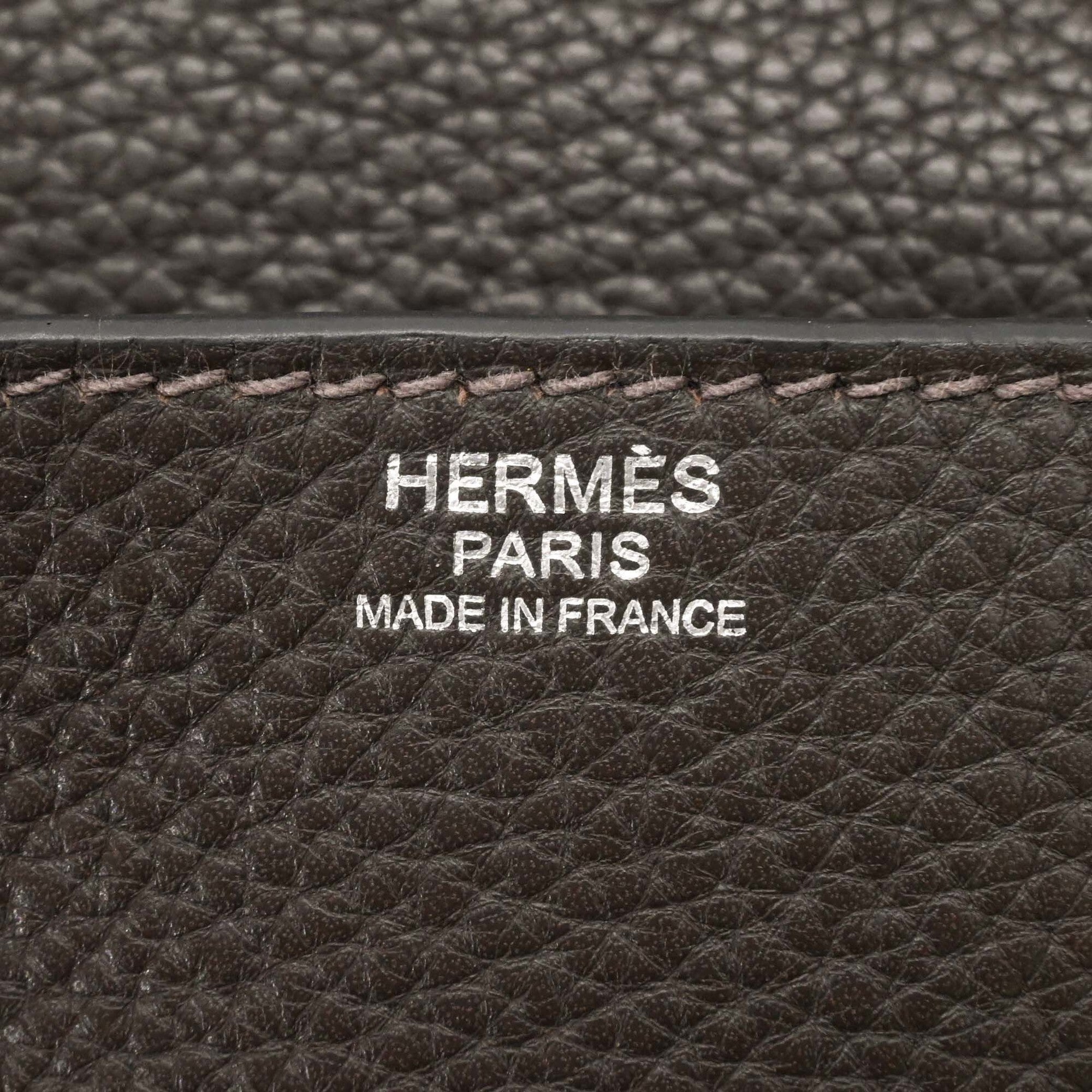 Hermes Caporal Blue Etain Taurillon Clemence Leather Shoulder Bag (Pre-Owned)
