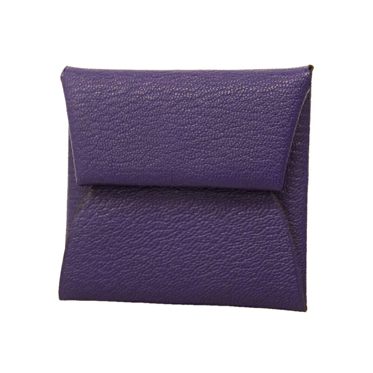Hermes Purple Chevre Myzore Leather Coin Purse/Coin Case (Pre-Owned)