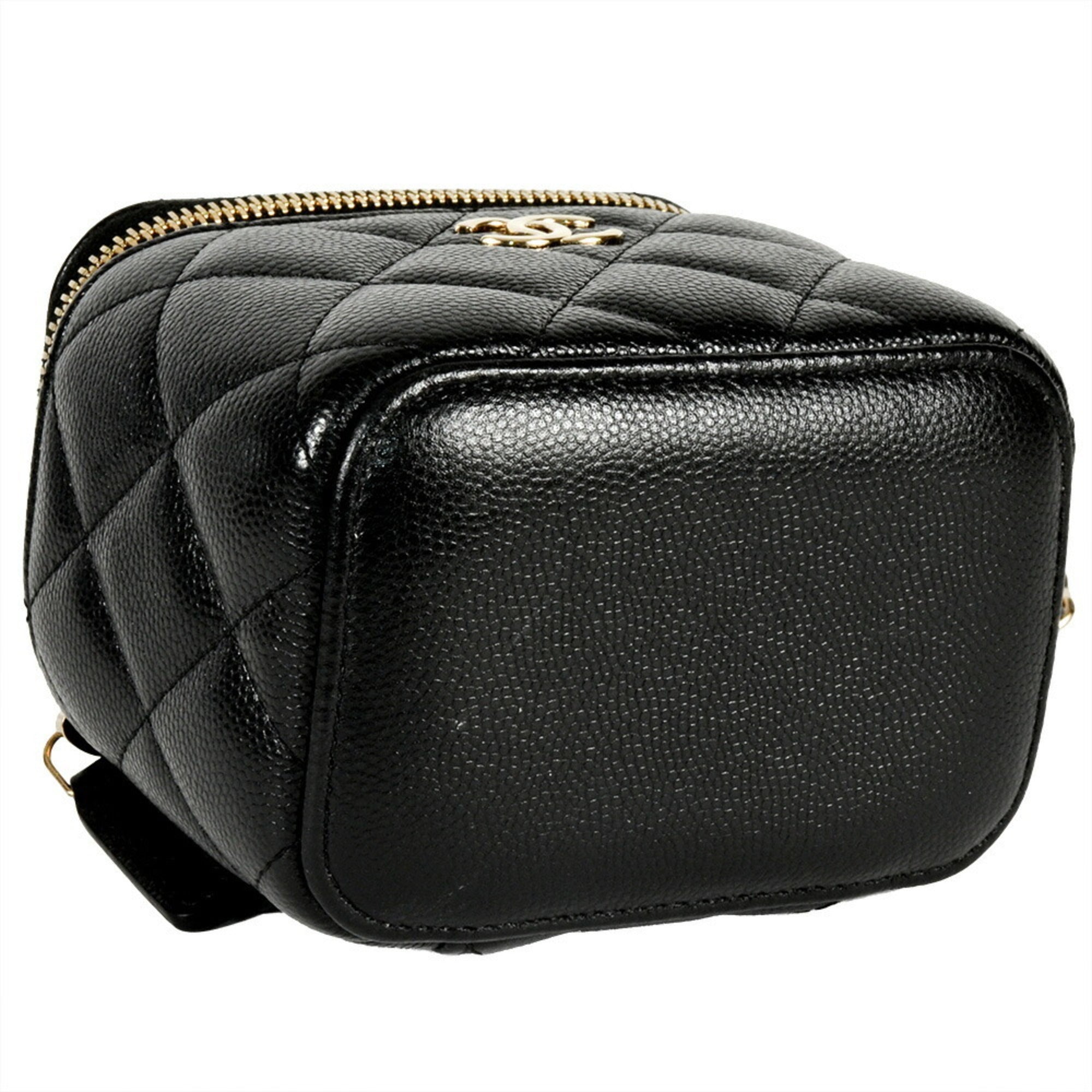 Chanel Black Grained Calfskin Vanity Bag (Pre-Owned)