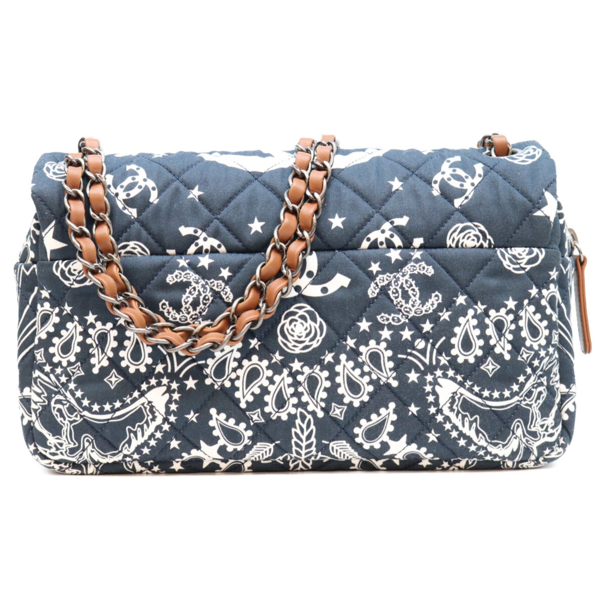 Chanel Navy Cotton Shoulder Bag (Pre-Owned)