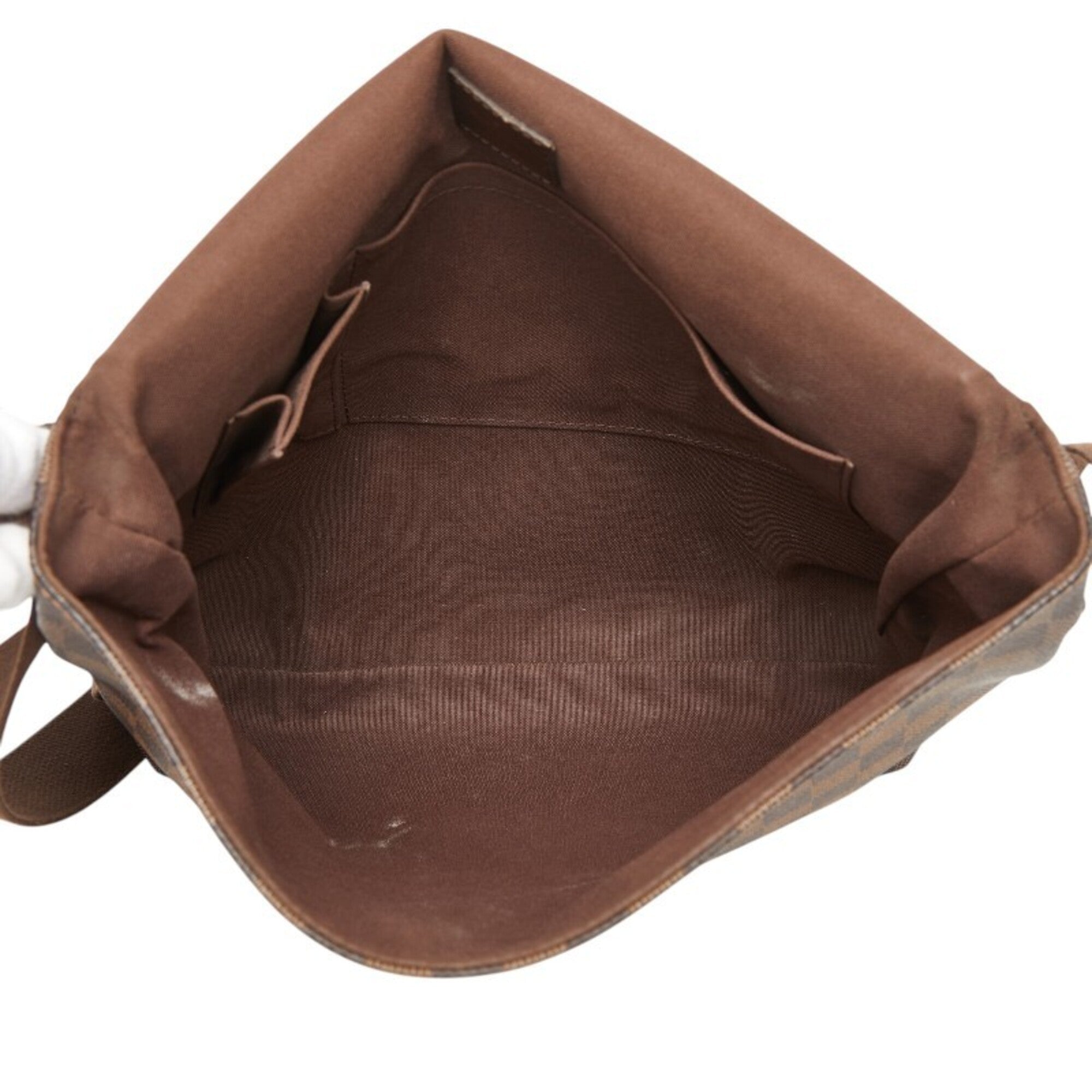 Louis Vuitton Brown Pvc Leather Messenger Bag Shoulder Bag (Pre-Owned)