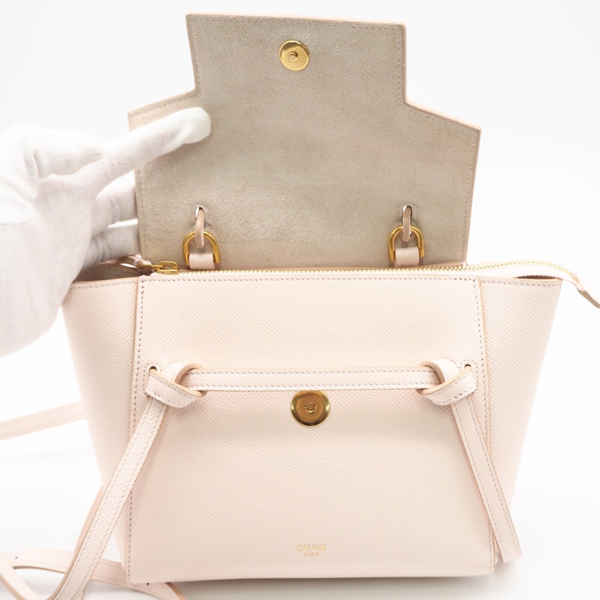 Celine Pink Leather Handbag Shoulder Bag (Pre-Owned)