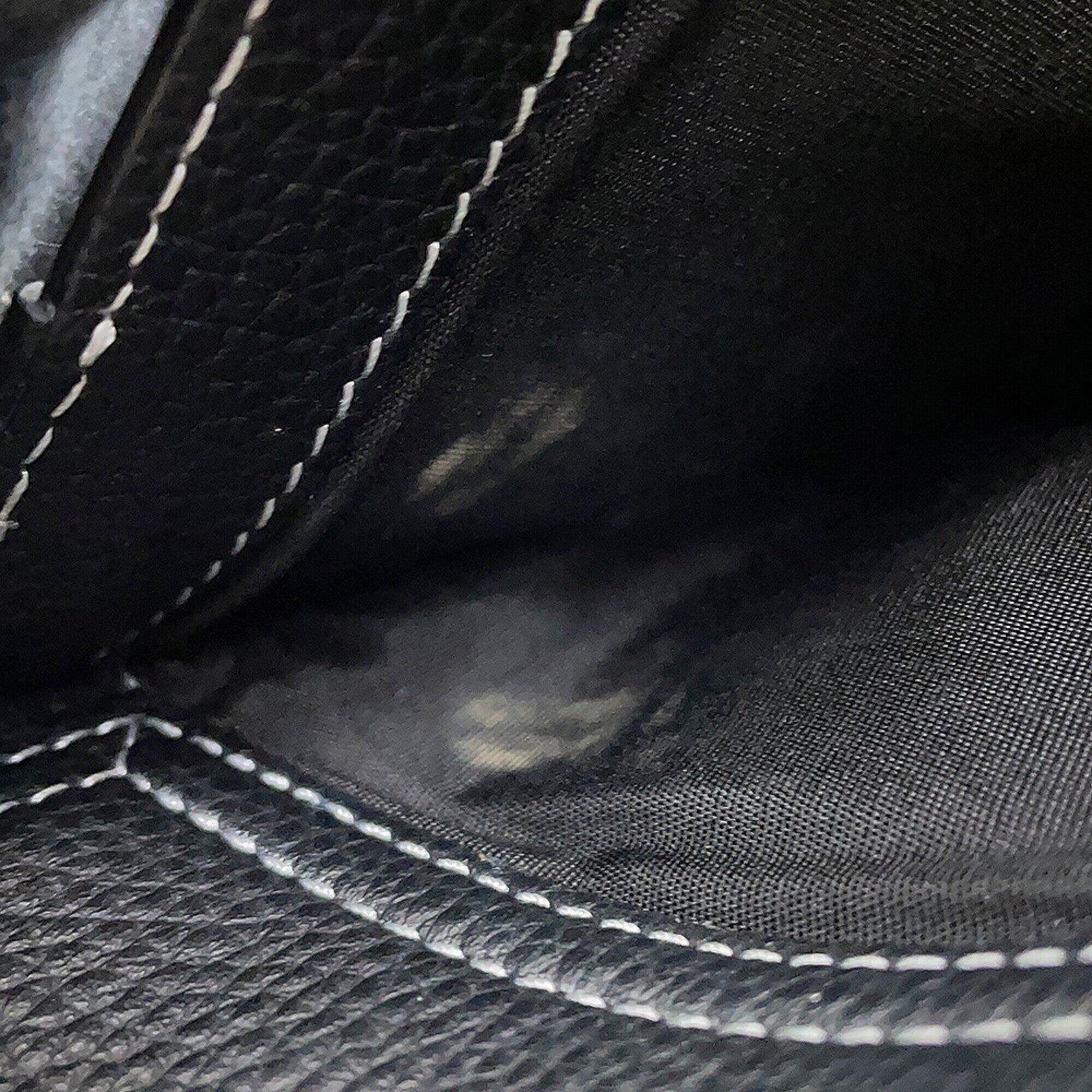 Christian Dior Black Leather Clutch Bag Handbag Saddle Bag (Pre-Owned)