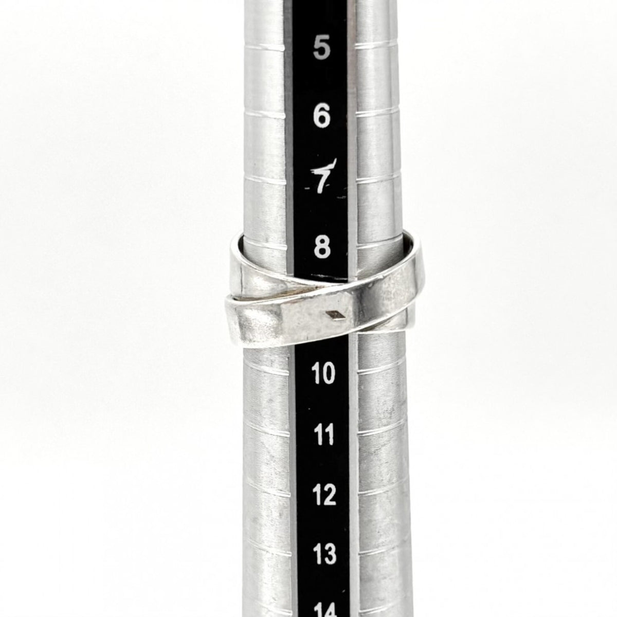 Hermes Silver 925 Band Ring (Pre-Owned)