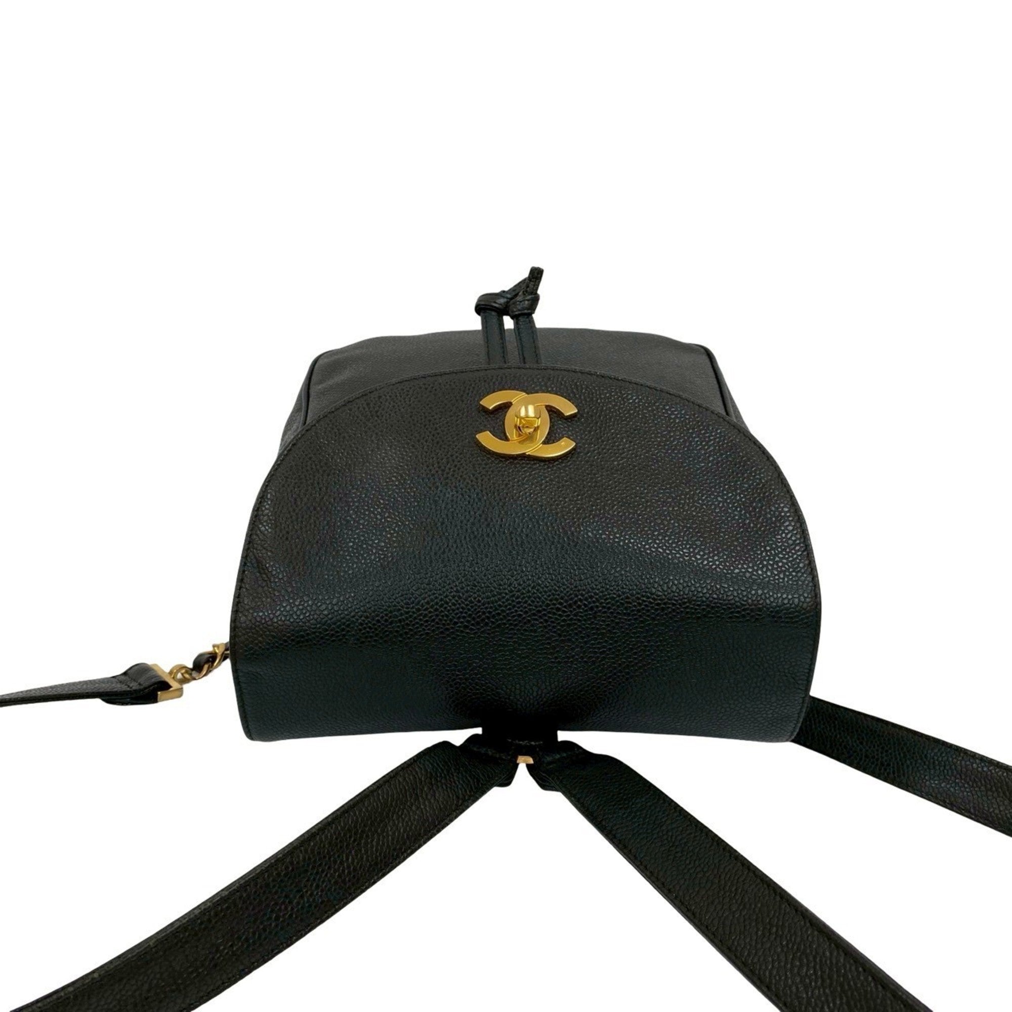 Chanel Black Grained Calfskin Backpack (Pre-Owned)