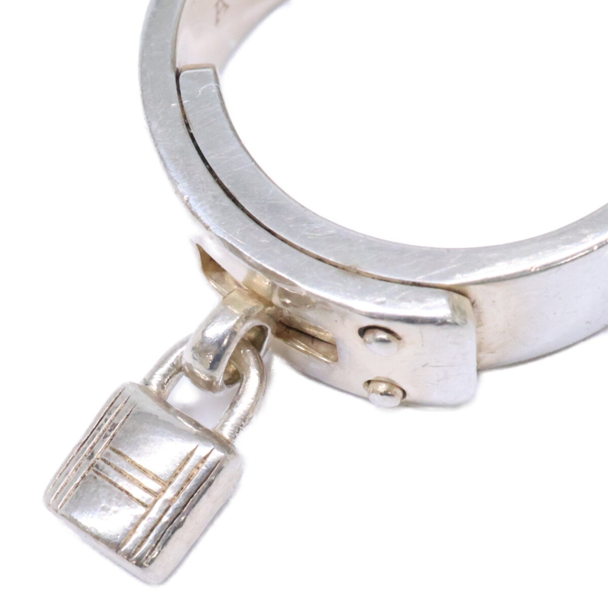Hermes Silver Silver 925 Band Ring (Pre-Owned)