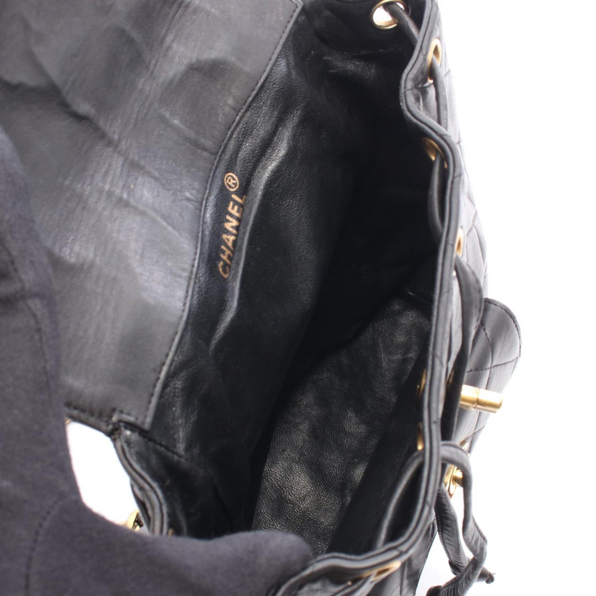 Chanel Black Leather Backpack (Pre-Owned)