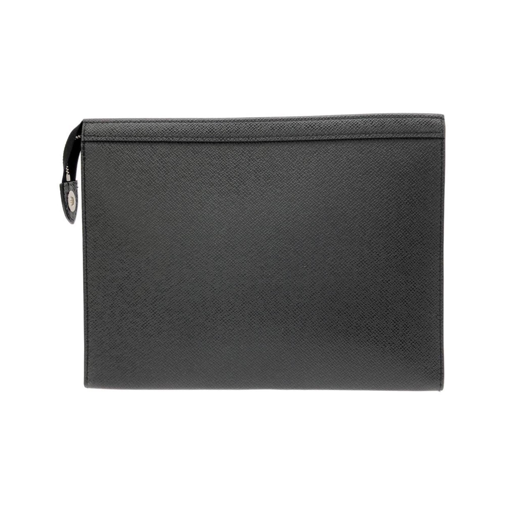 Louis Vuitton Black Leather Handbag Pochette (Pre-Owned)