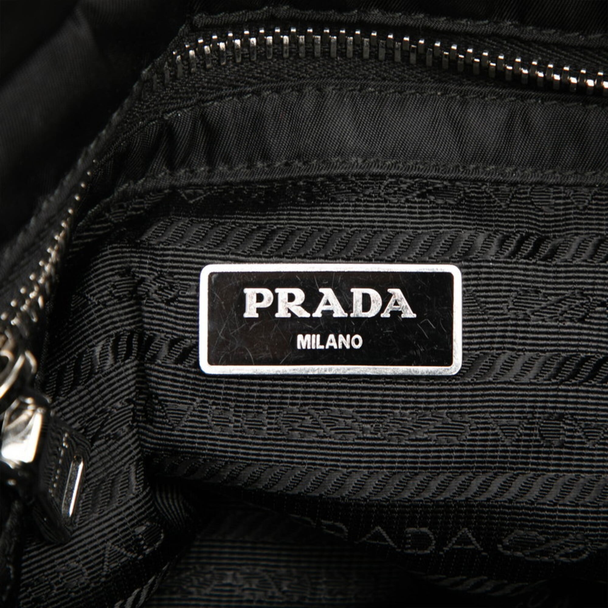 Prada Black Nylon Shoulder Bag Tote Bag (Pre-Owned)