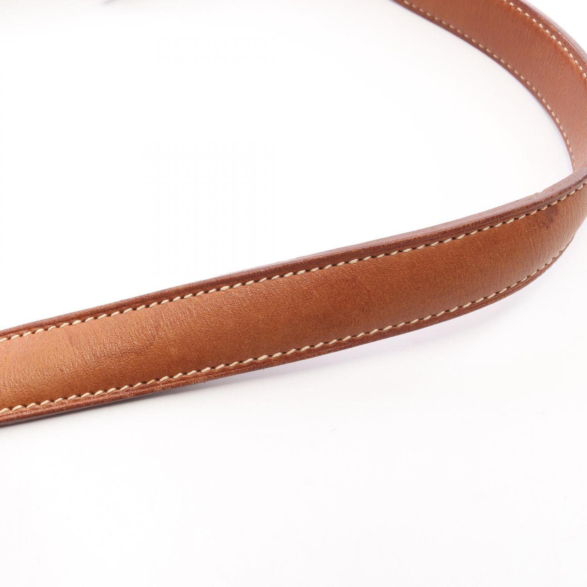 Hermes Beige Brown Toile H Leather Handbag Shoulder Bag (Pre-Owned)