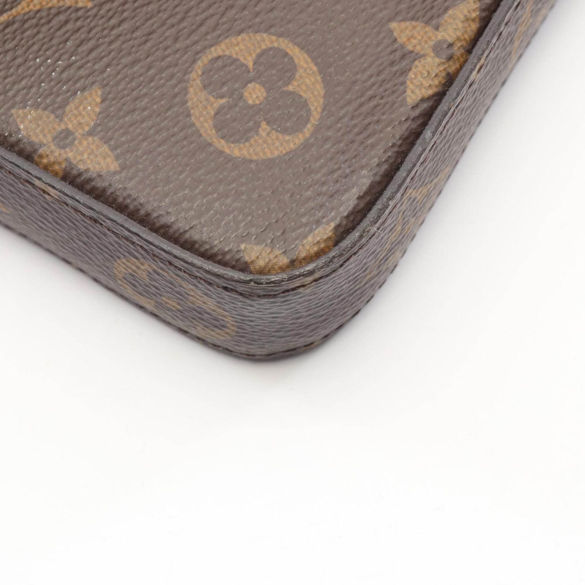 Louis Vuitton Brown Monogram Monogram Leather Handbag Pochette Shoulder Bag (Pre-Owned)