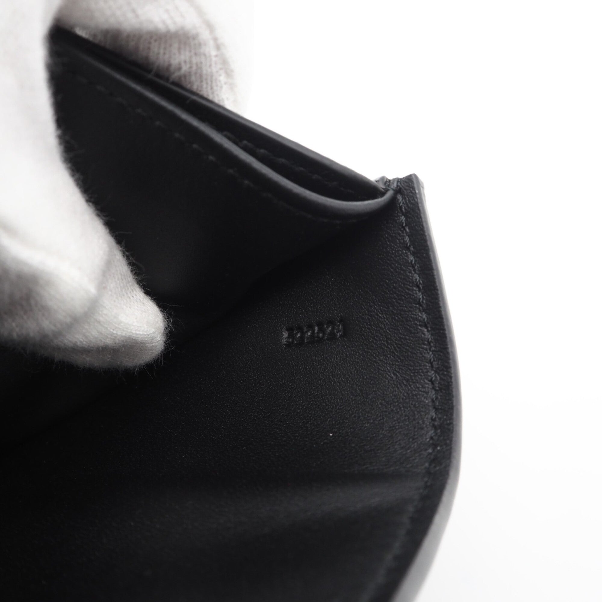 Loewe Black Gray Leather Wallet (Bi-Fold) (Pre-Owned)