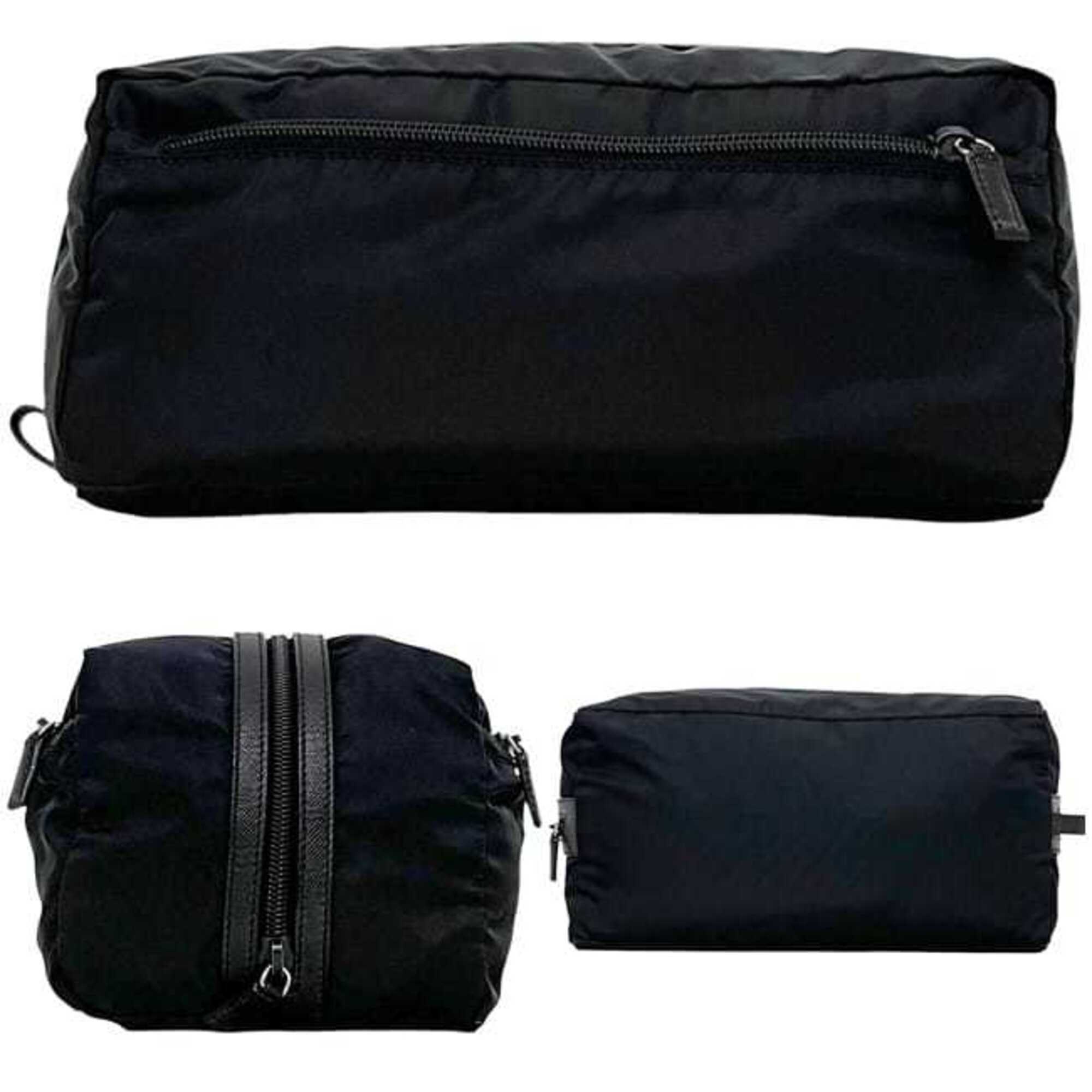 Prada Black Nero Nylon Pouch (Pre-Owned)