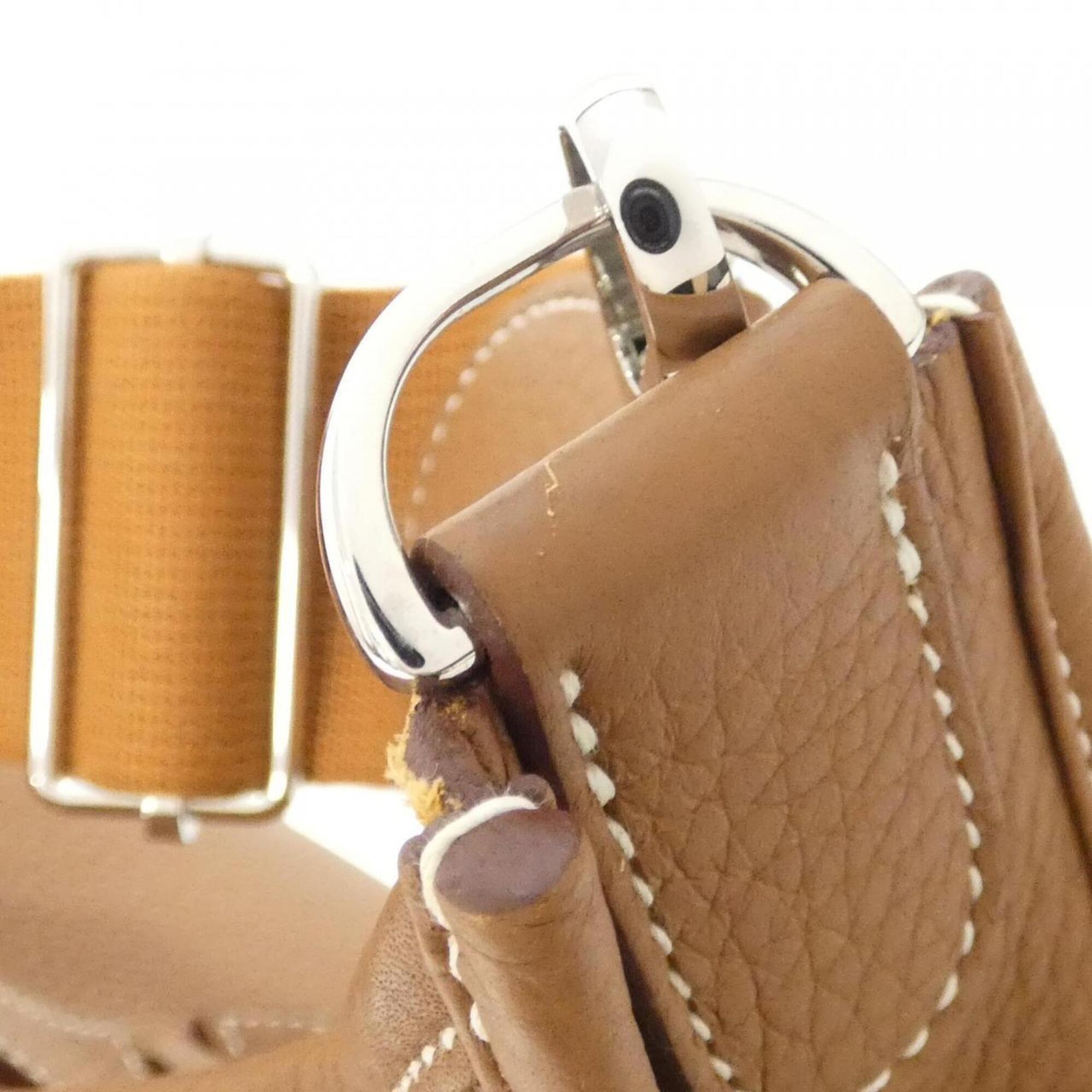 Hermes Brown Taurillon Clemence Leather Shoulder Bag (Pre-Owned)