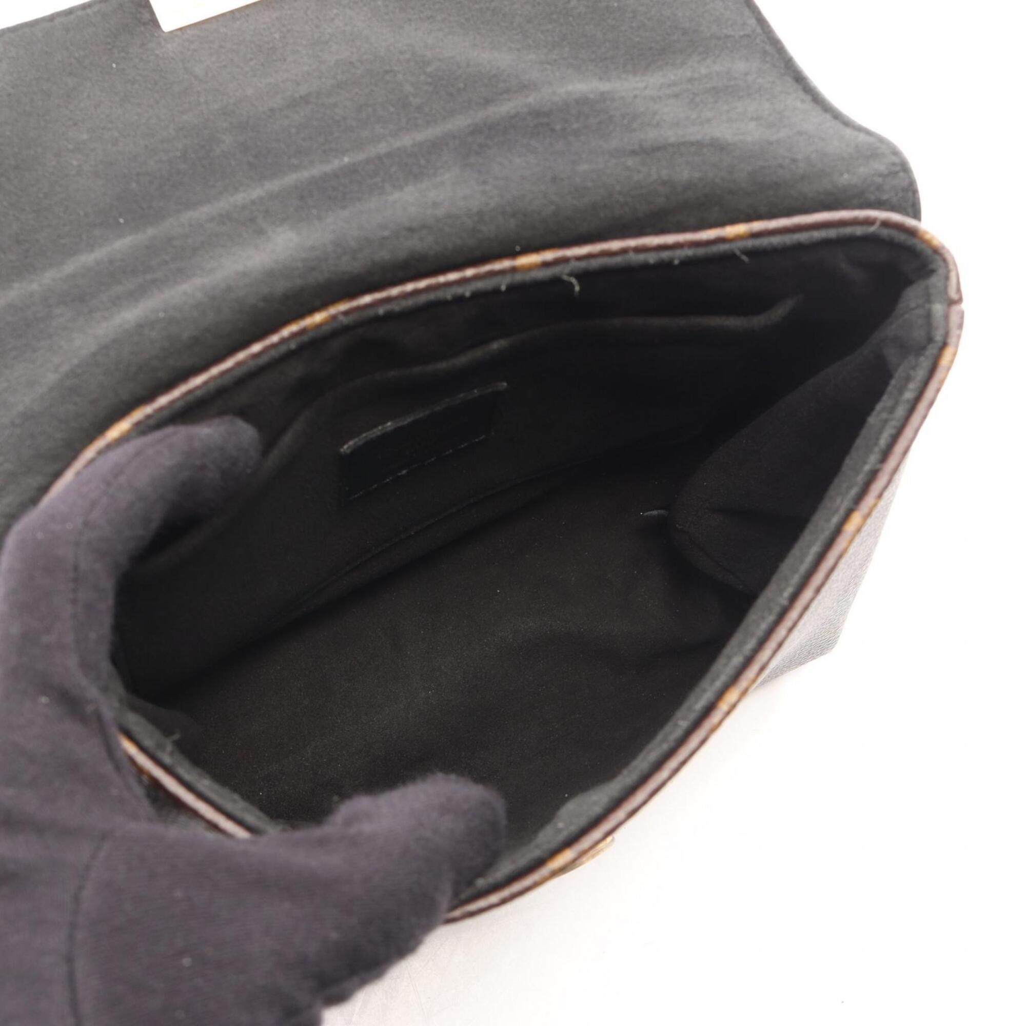 Louis Vuitton Black Brown Monogram Handbag (Pre-Owned)