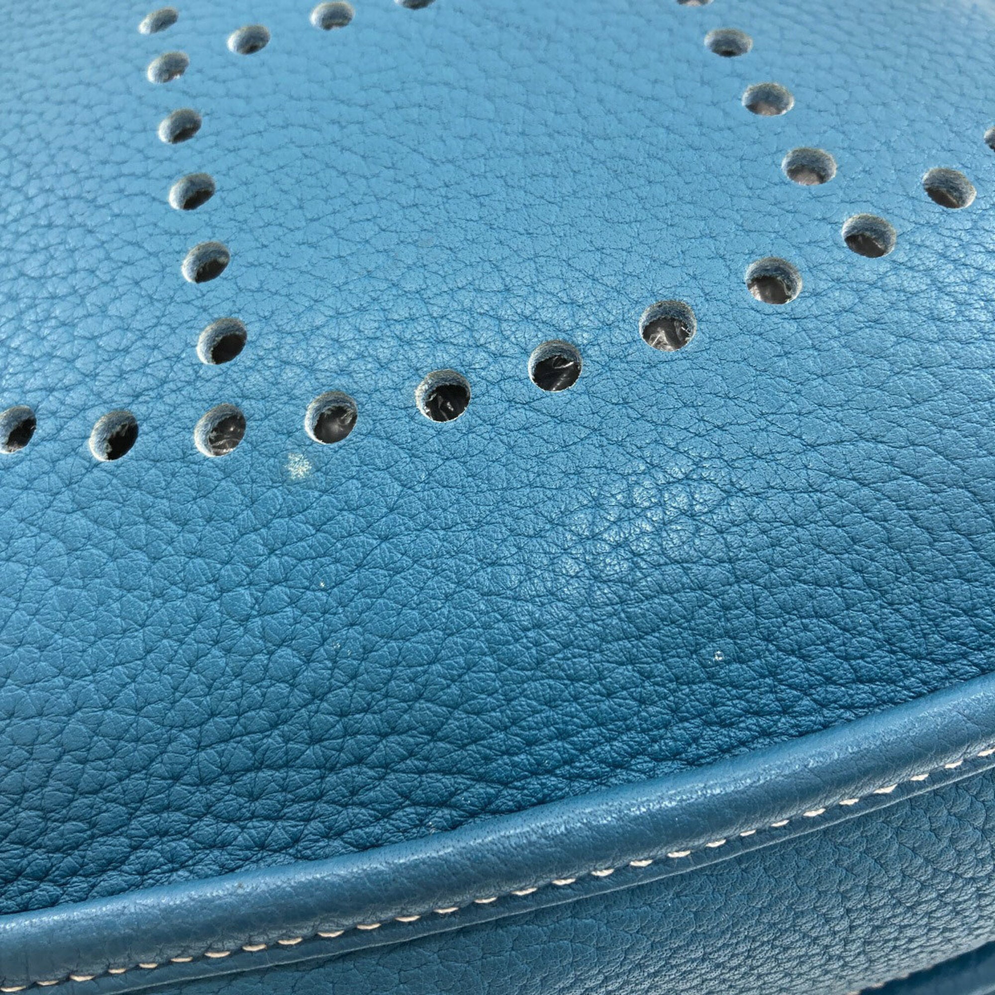 Hermes Blue Taurillon Clemence Leather Shoulder Bag (Pre-Owned)