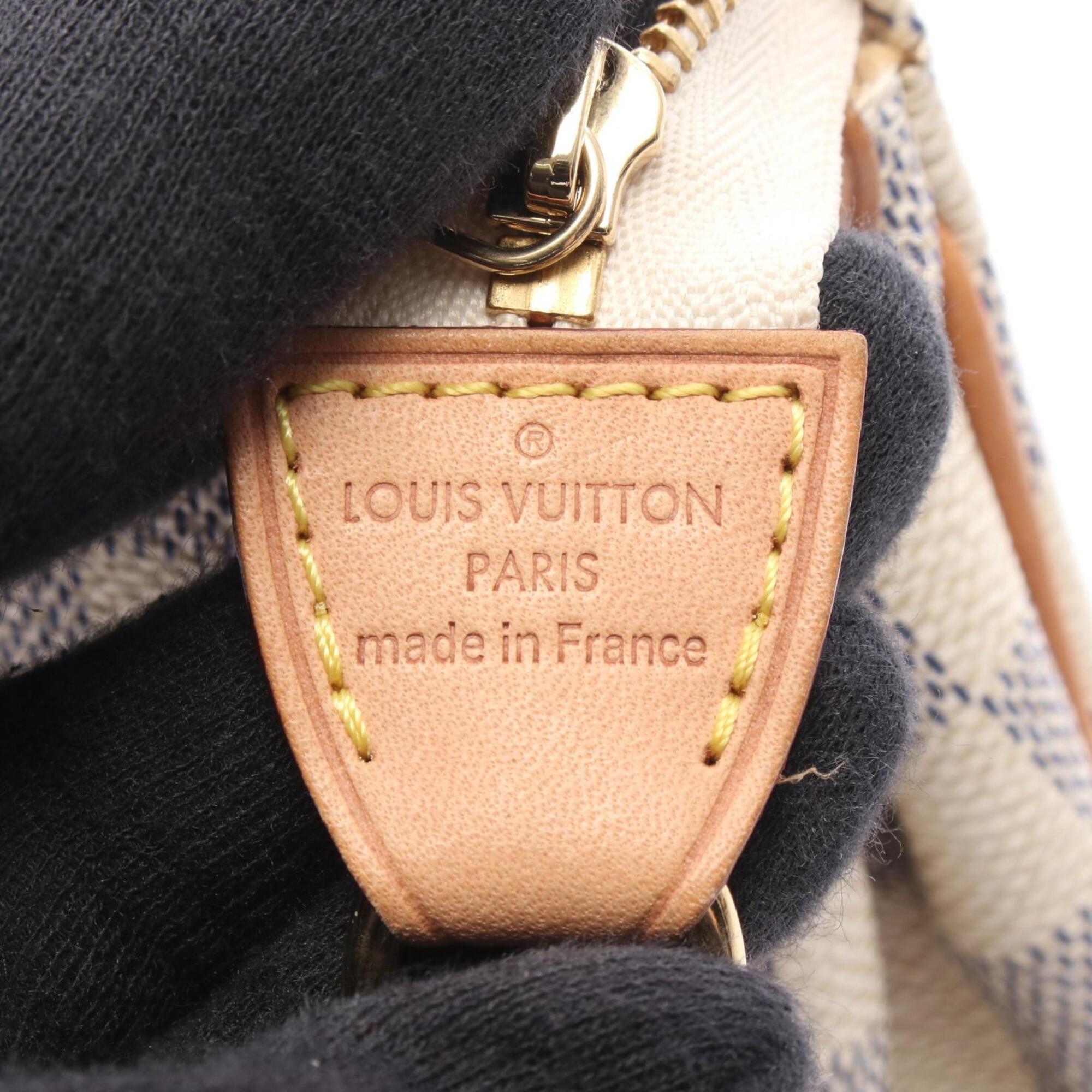 Louis Vuitton White Coated Canvas Leather Handbag (Pre-Owned)