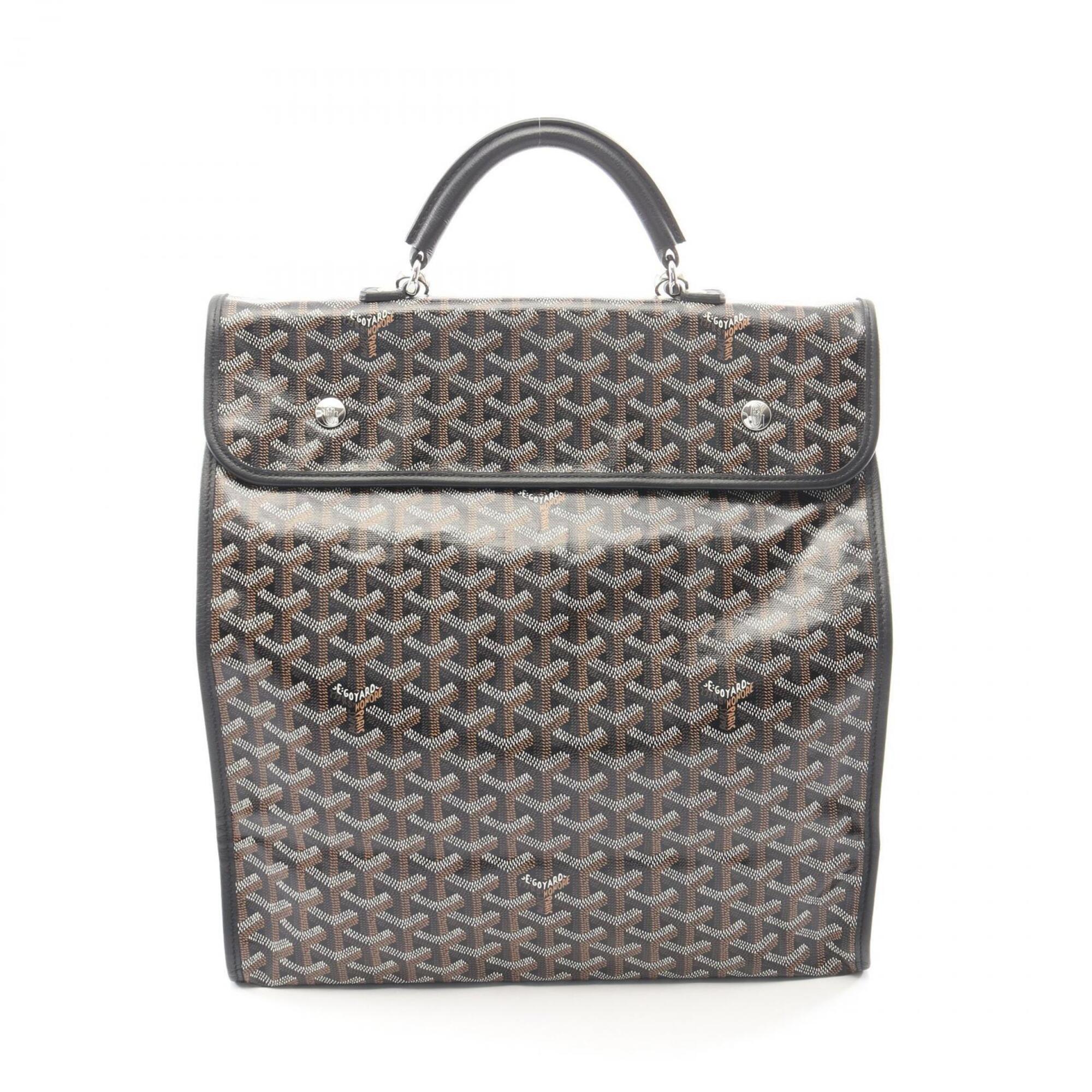 Goyard Black Multi-Color Coated Canvas Pvc Leather Backpack Handbag (Pre-Owned)