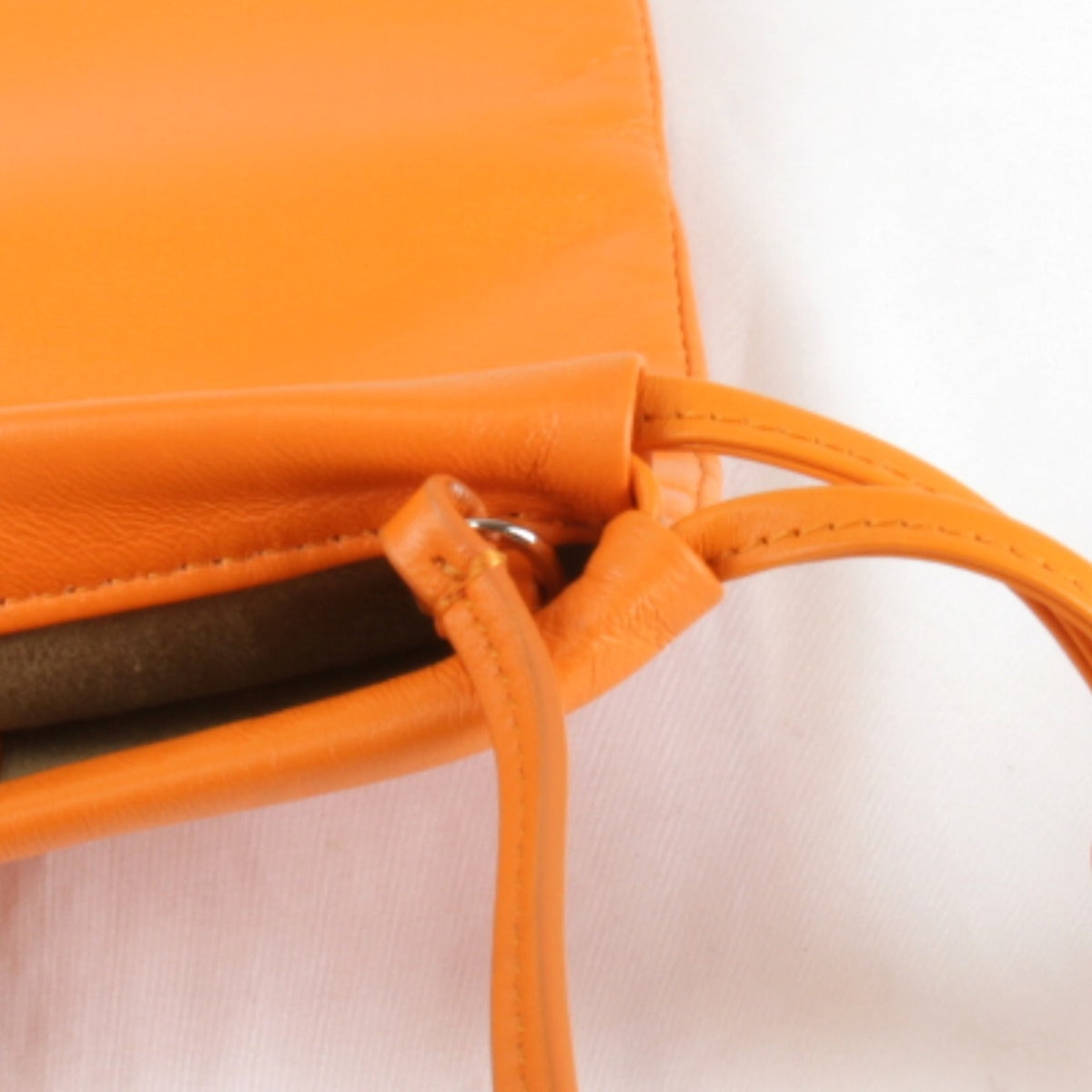 Burberry Orange Leather Shoulder Bag (Pre-Owned)