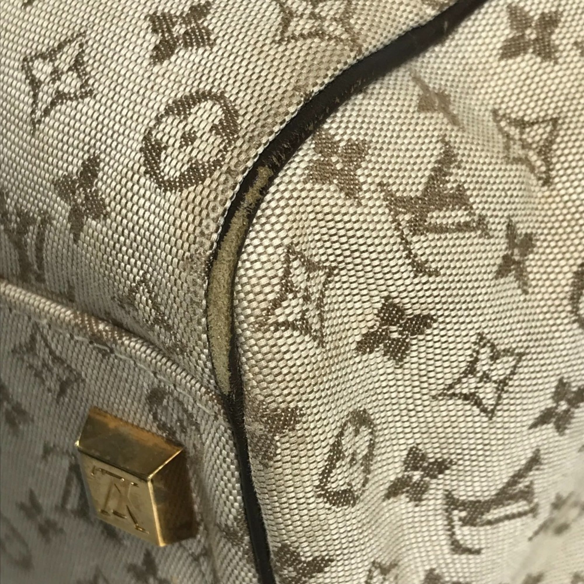 Louis Vuitton Khaki Monogram Mini Boston Bag Handbag Shoulder Bag (Pre-Owned)