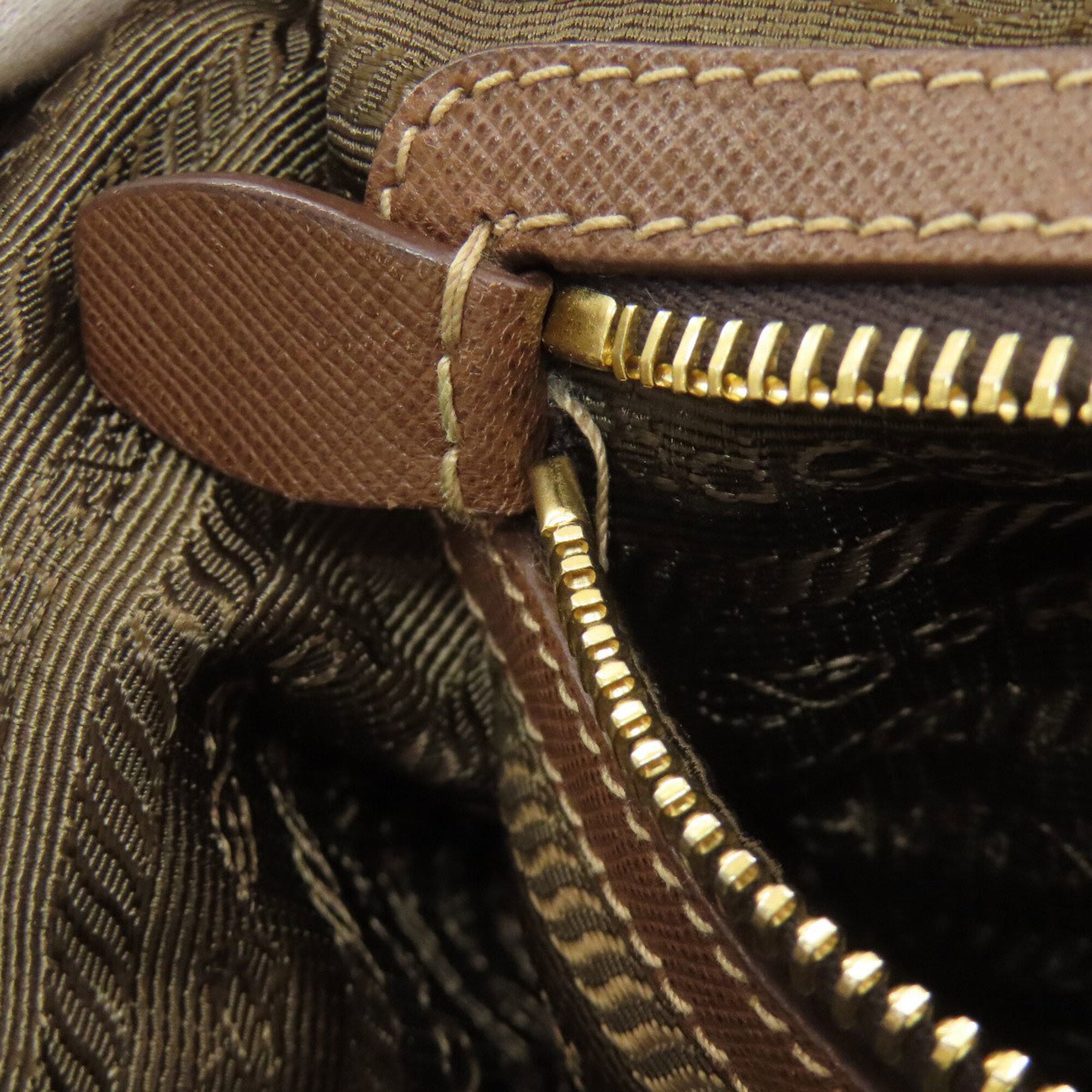 Prada Brown Nylon Handbag (Pre-Owned)