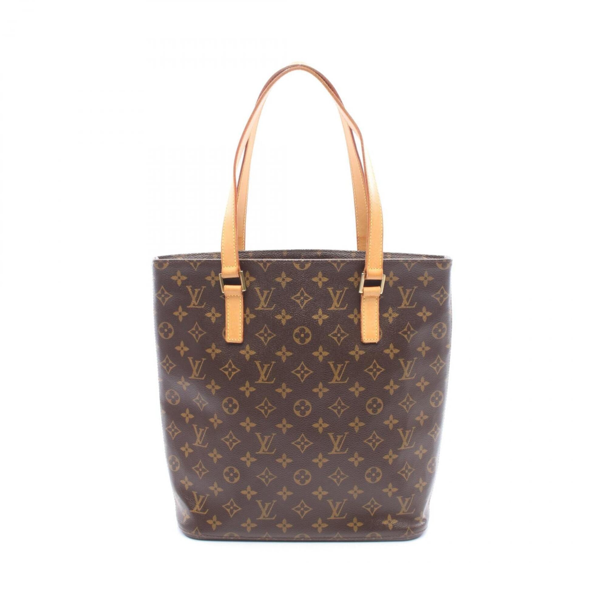 Louis Vuitton Brown Monogram Coated Canvas Leather Handbag Tote Bag (Pre-Owned)