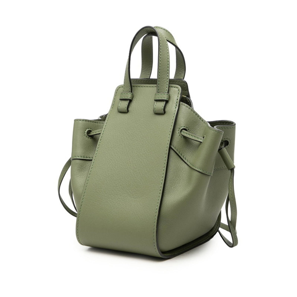 Loewe Hammock Green Leather Handbag Shoulder Bag (Pre-Owned)