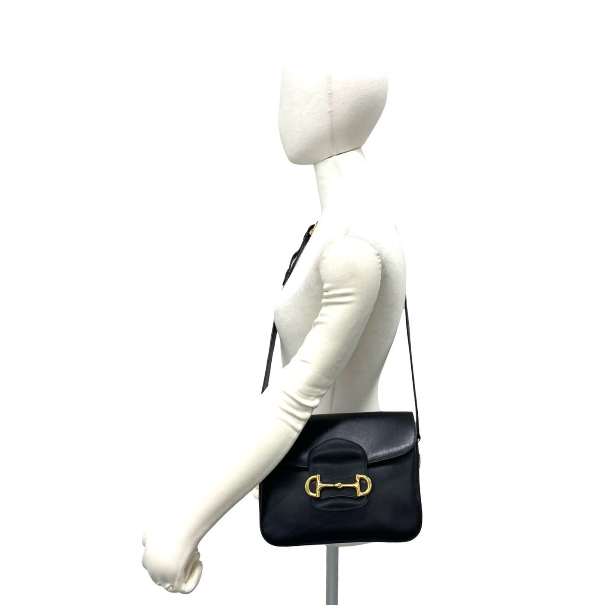 Celine Black Leather Pochette Shoulder Bag (Pre-Owned)