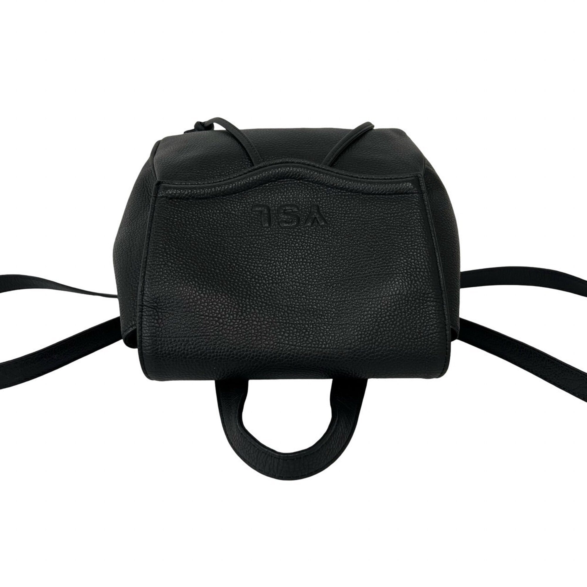 Yves Saint Laurent Black Leather Backpack (Pre-Owned)