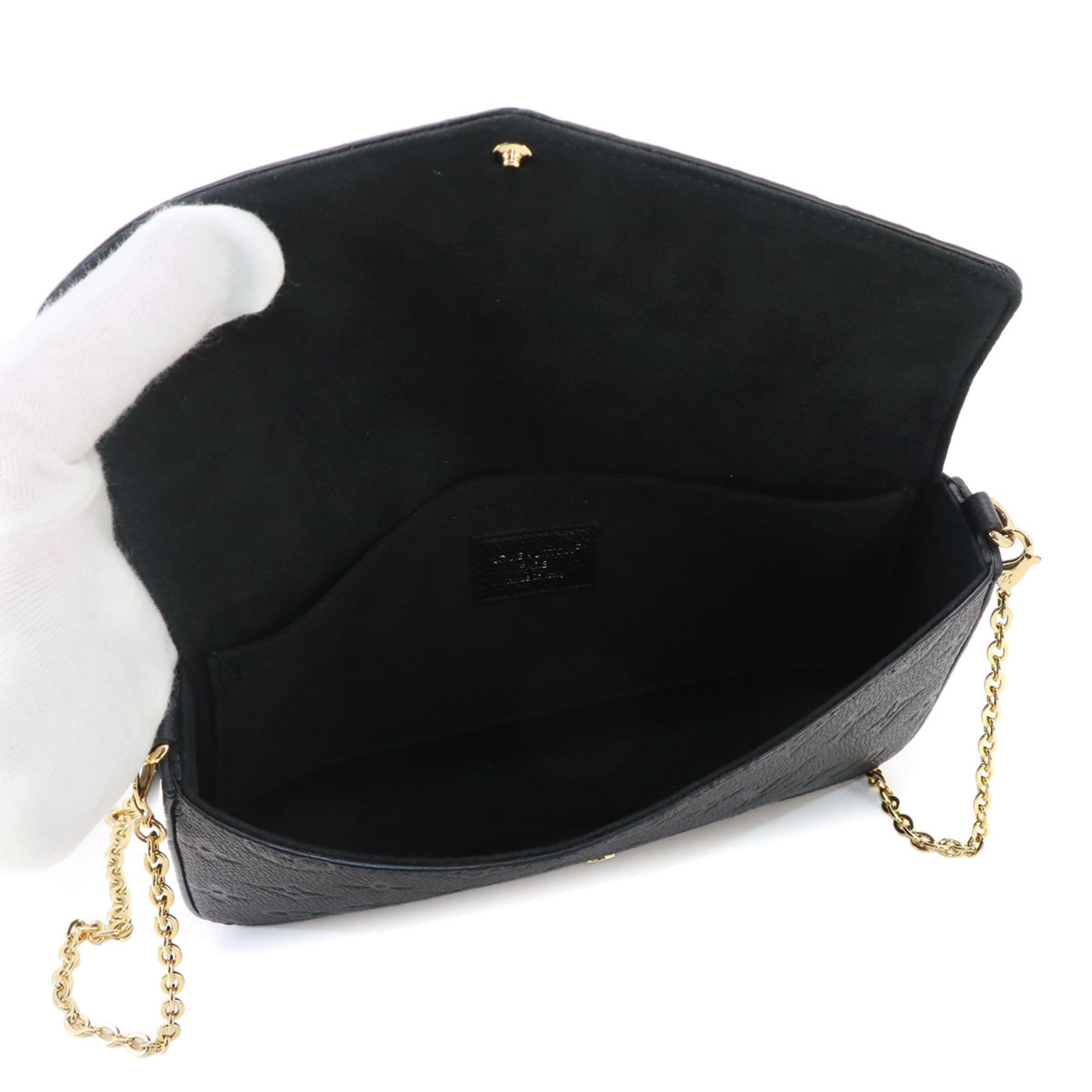 Louis Vuitton Monogram Empreinte Noir Monogram Empreinte Chain/Shoulder Wallet (Pre-Owned)