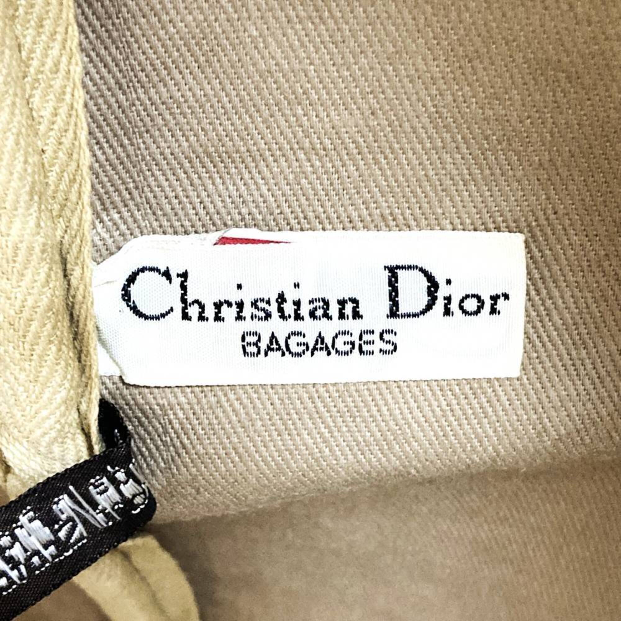 Christian Dior Navy Canvas Leather Boston Bag (Pre-Owned)