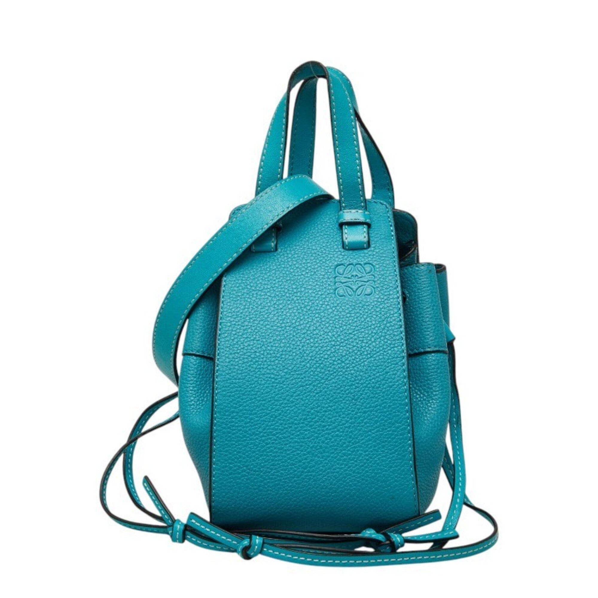 Loewe Hammock Blue Leather Handbag Shoulder Bag (Pre-Owned)