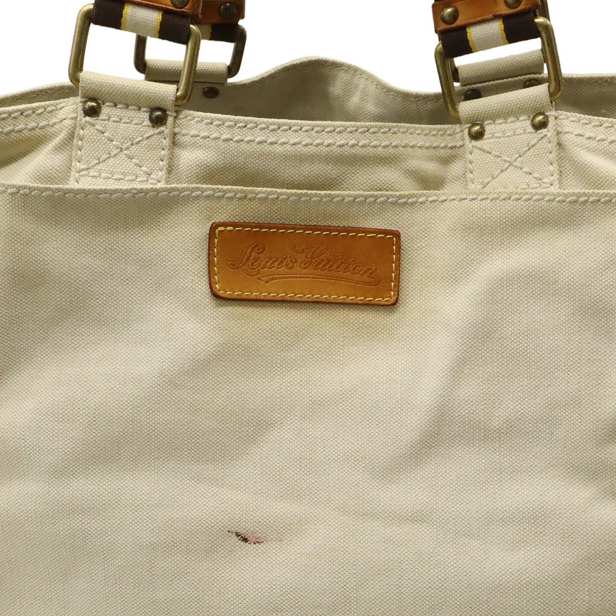 Louis Vuitton Blue Natural Cotton Canvas Tote Bag (Pre-Owned)