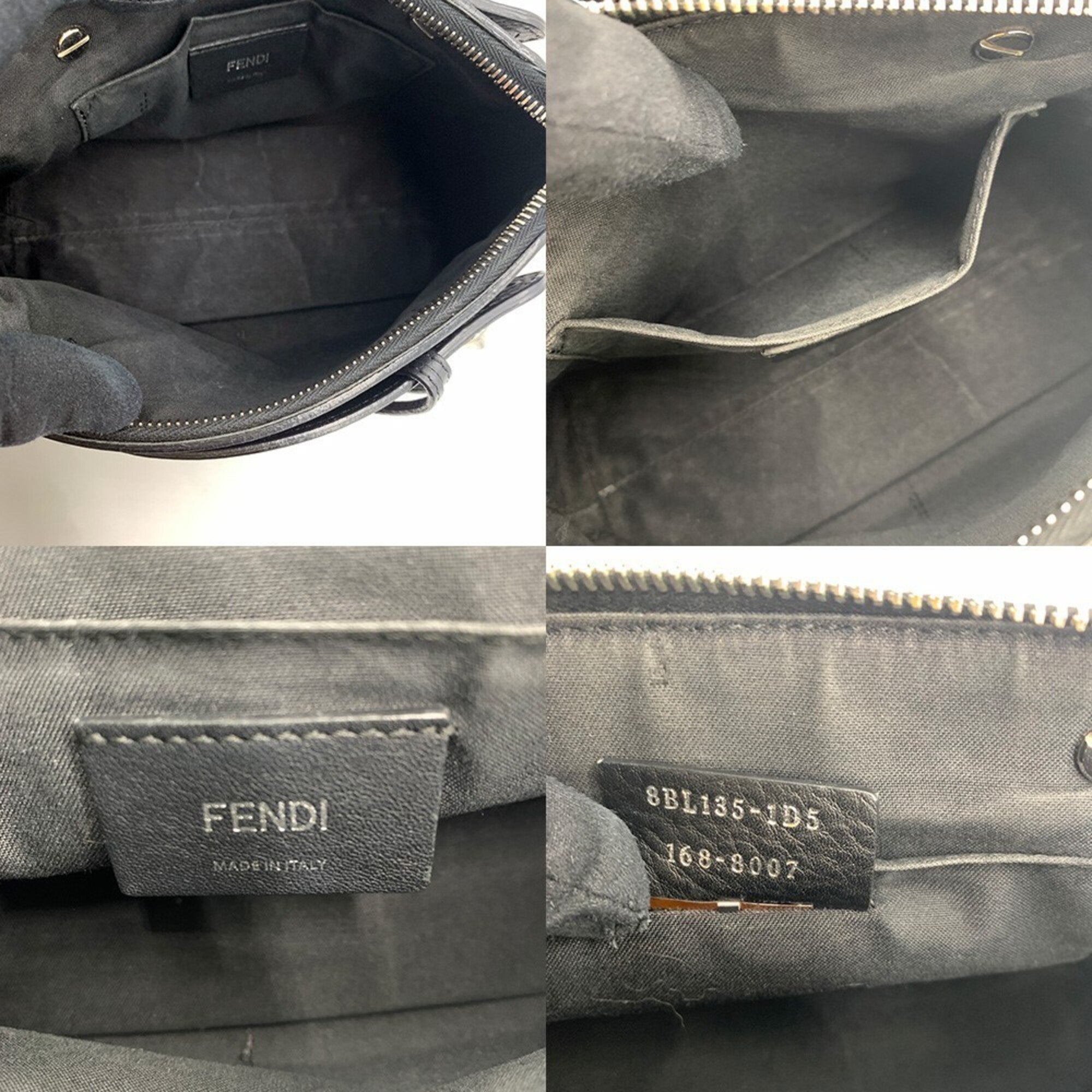 Fendi Black Leather Shoulder Bag (Pre-Owned)