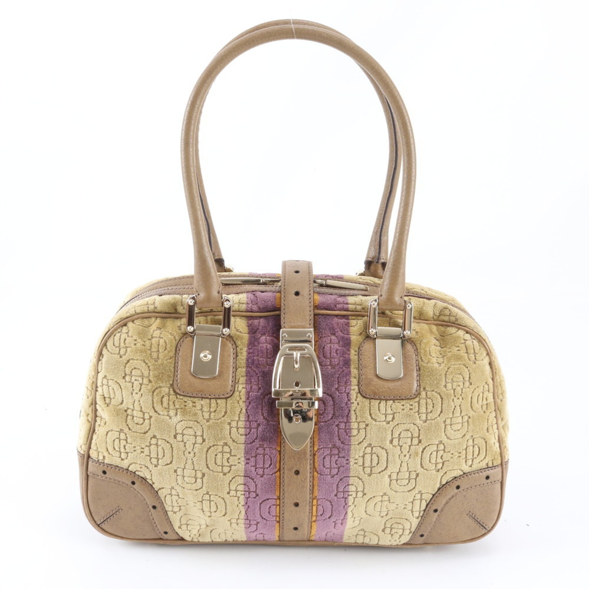 Gucci Horsebit Brown Leather Handbag Shoulder Bag (Pre-Owned)