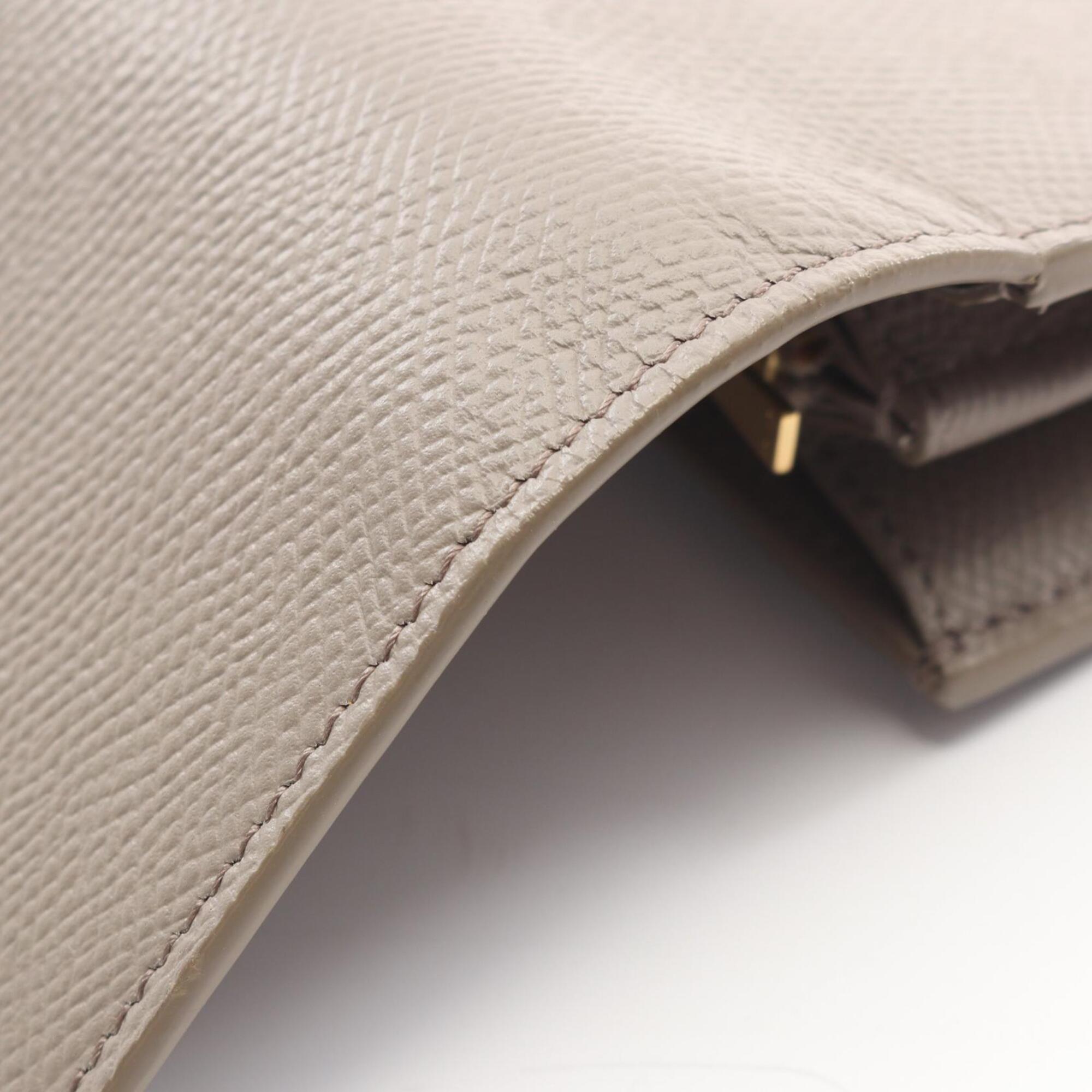 Celine Beige Leather Long Wallet (Bi-Fold) (Pre-Owned)