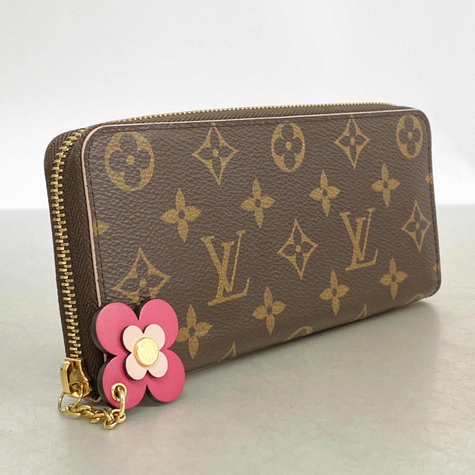 Louis Vuitton Brown Hot Pink Long Wallet (Bi-Fold) (Pre-Owned)