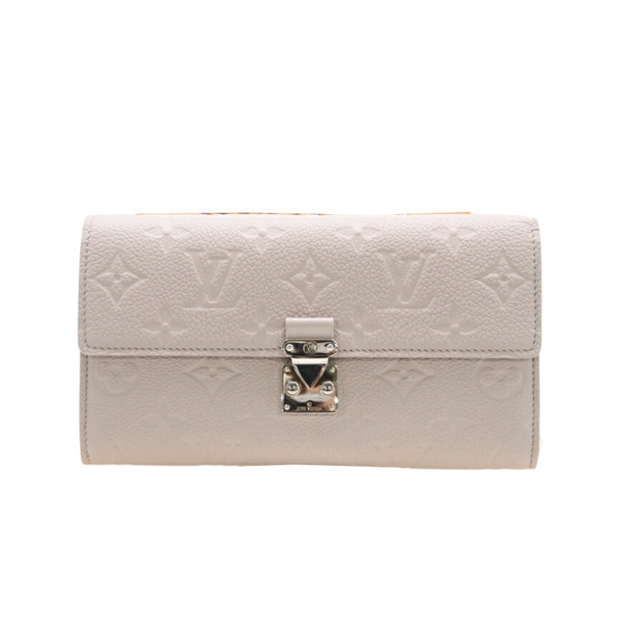 Louis Vuitton Empreinte Gray Pink Leather Long Wallet (Bi-Fold) (Pre-Owned)