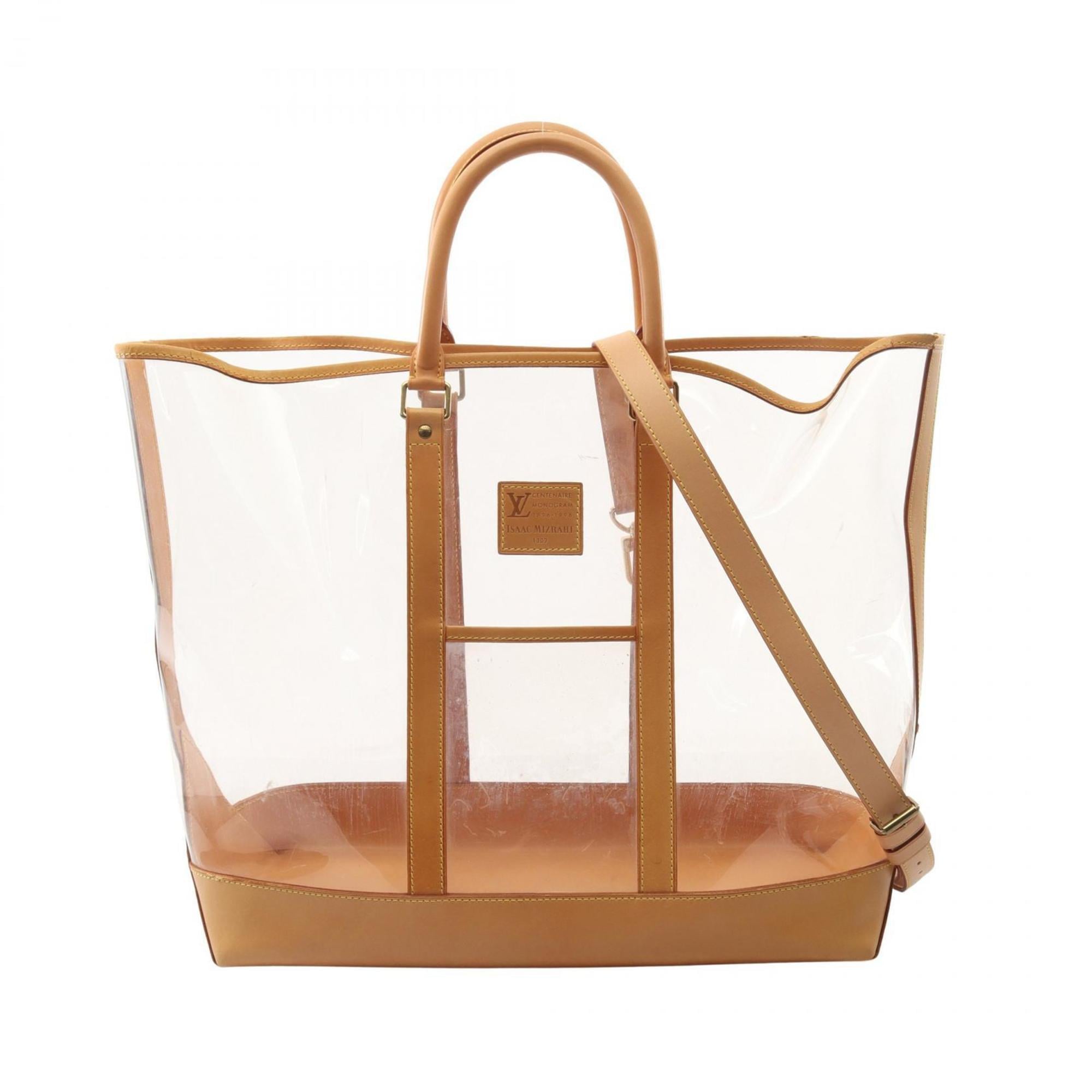 Louis Vuitton Brown Clear Vinyl Leather Tote Bag (Pre-Owned)