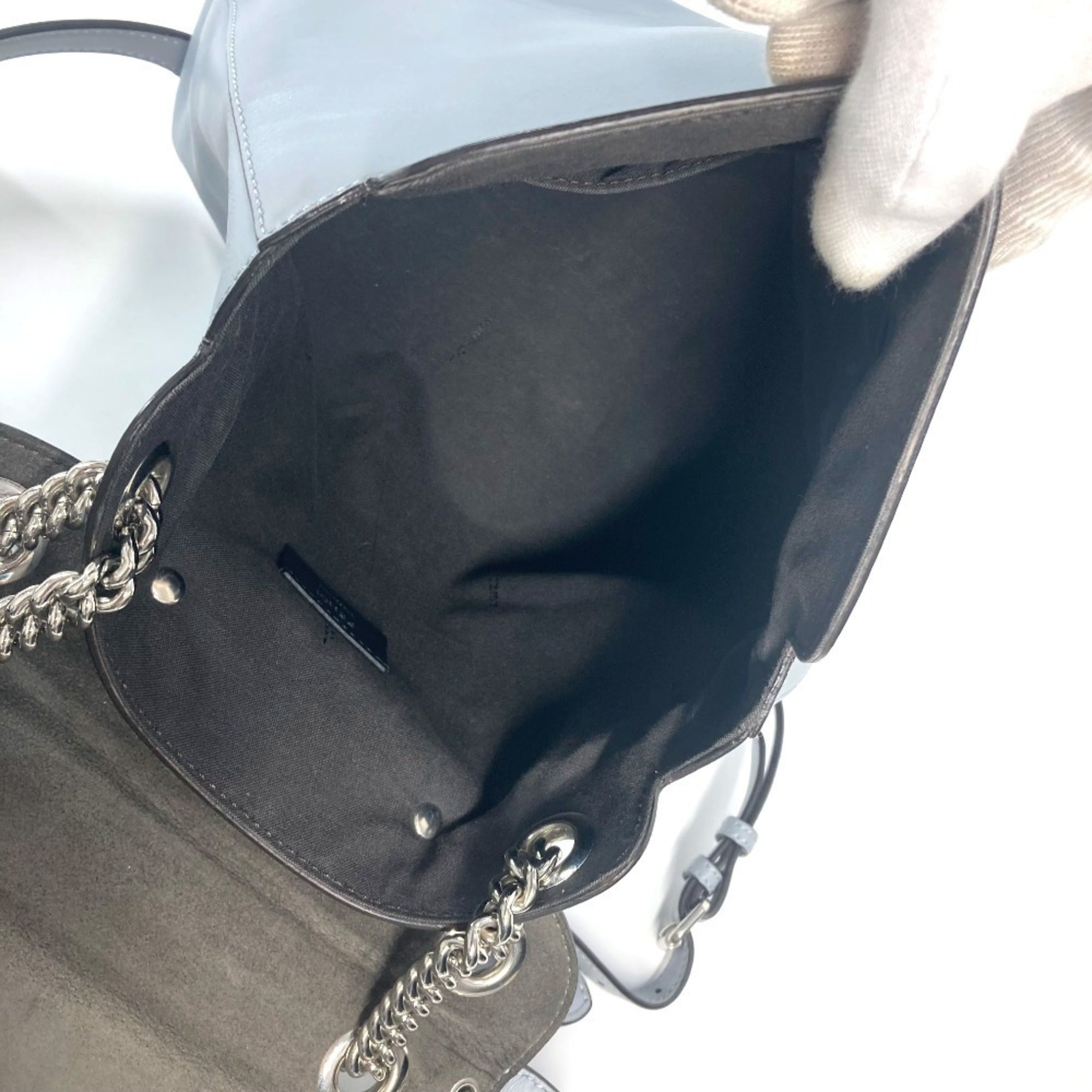Fendi Blue Leather Backpack (Pre-Owned)