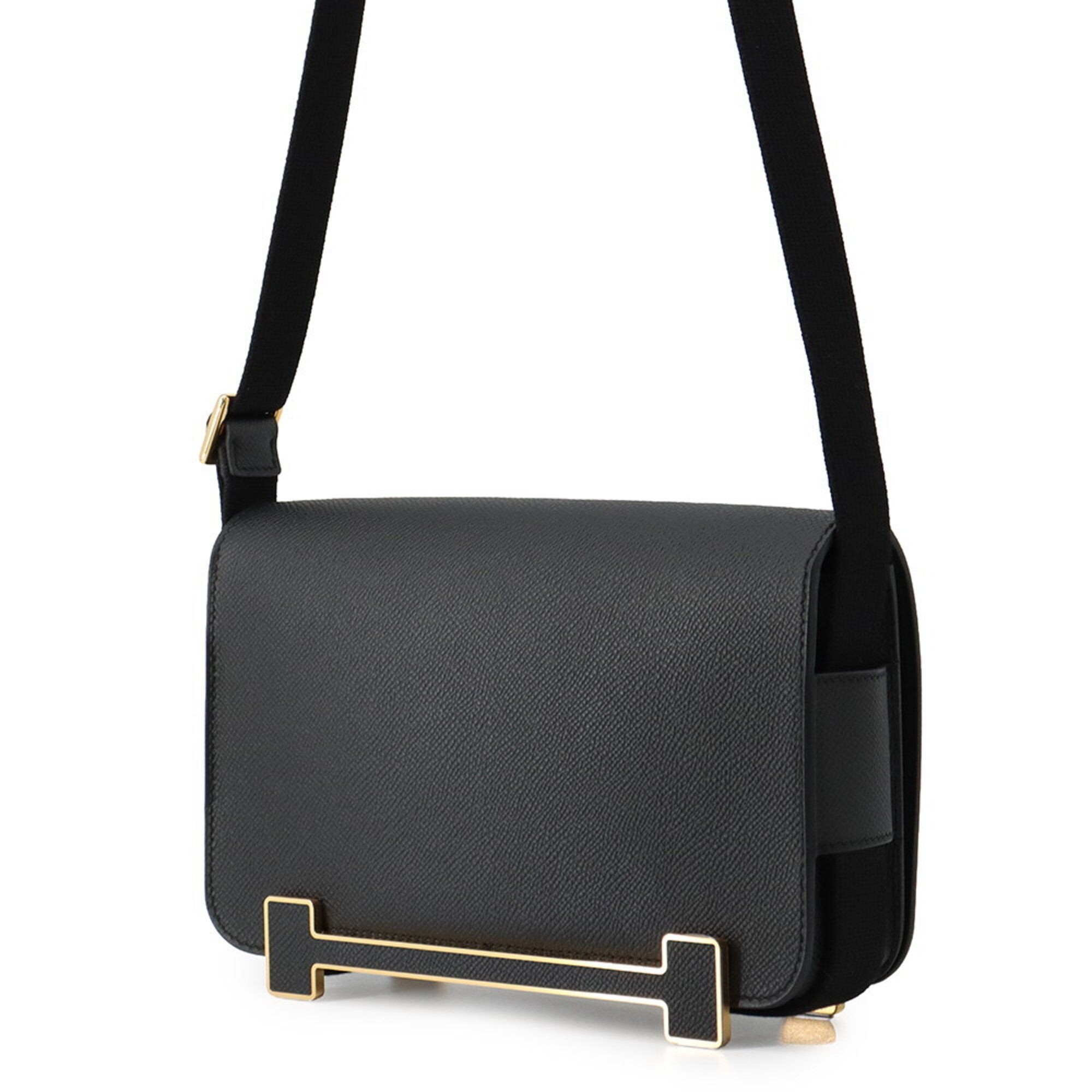Hermes Black Epsom Leather Handbag Shoulder Bag (Pre-Owned)
