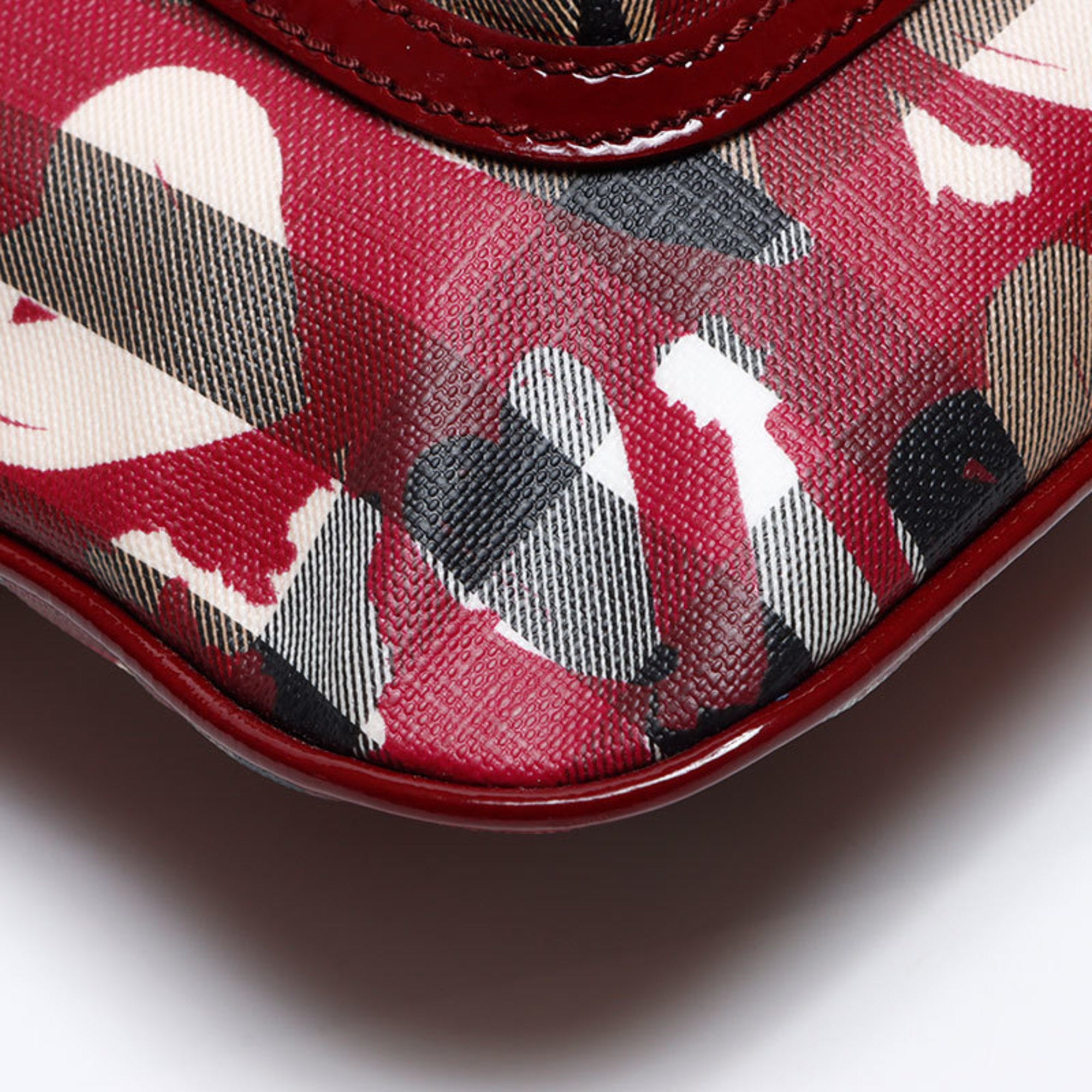 Burberry Beige Red Color Shoulder Bag (Pre-Owned)