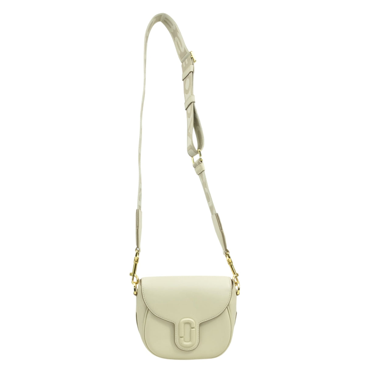 Marc Jacobs Ivory Leather Saddle Bag Shoulder Bag (Pre-Owned)