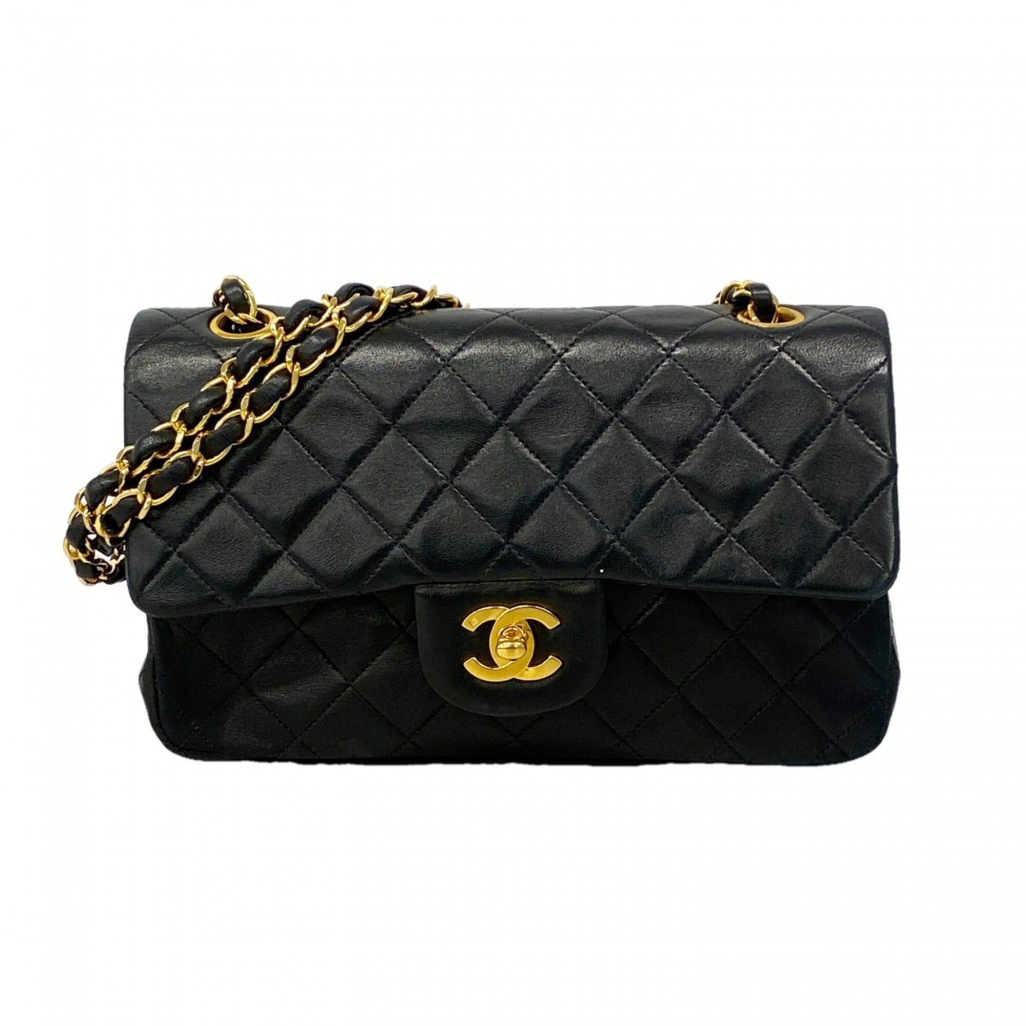 Chanel Black Leather Shoulder Bag (Pre-Owned)