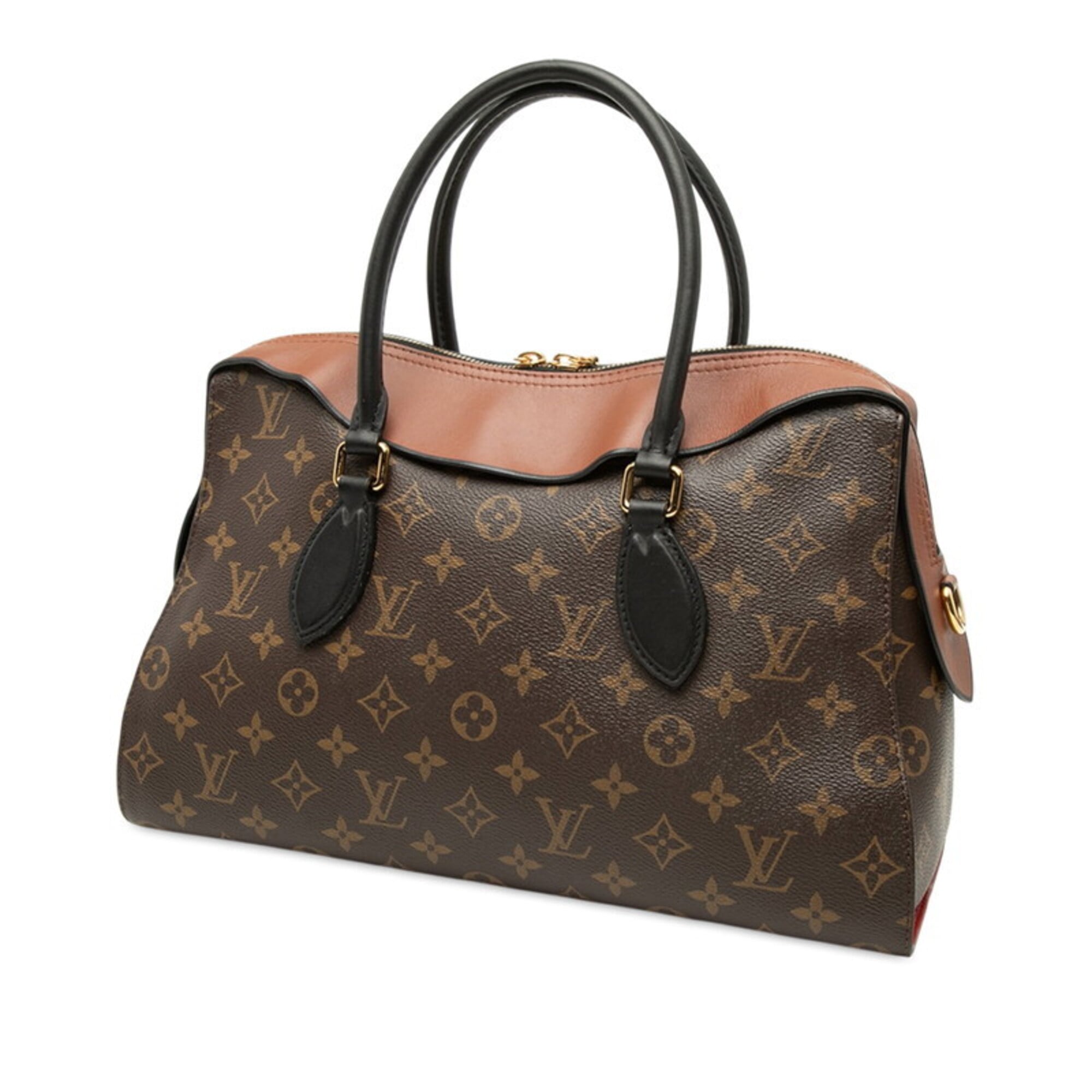 Louis Vuitton Black Brown Pvc Leather Handbag Shoulder Bag (Pre-Owned)