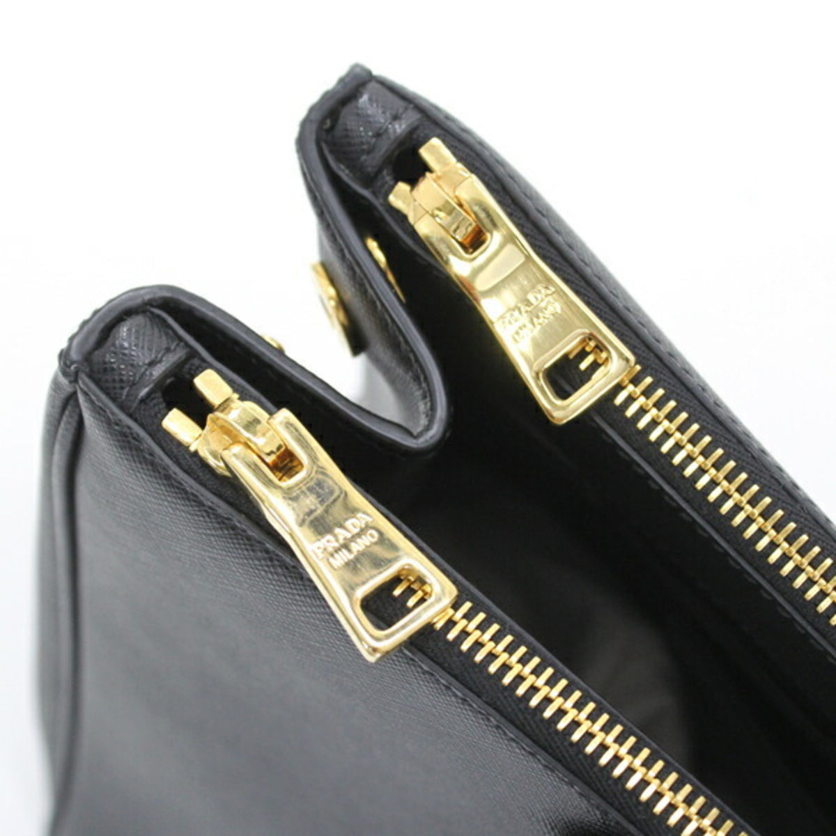 Prada Black Nero Saffiano Lux Handbag Shoulder Bag Tote Bag (Pre-Owned)