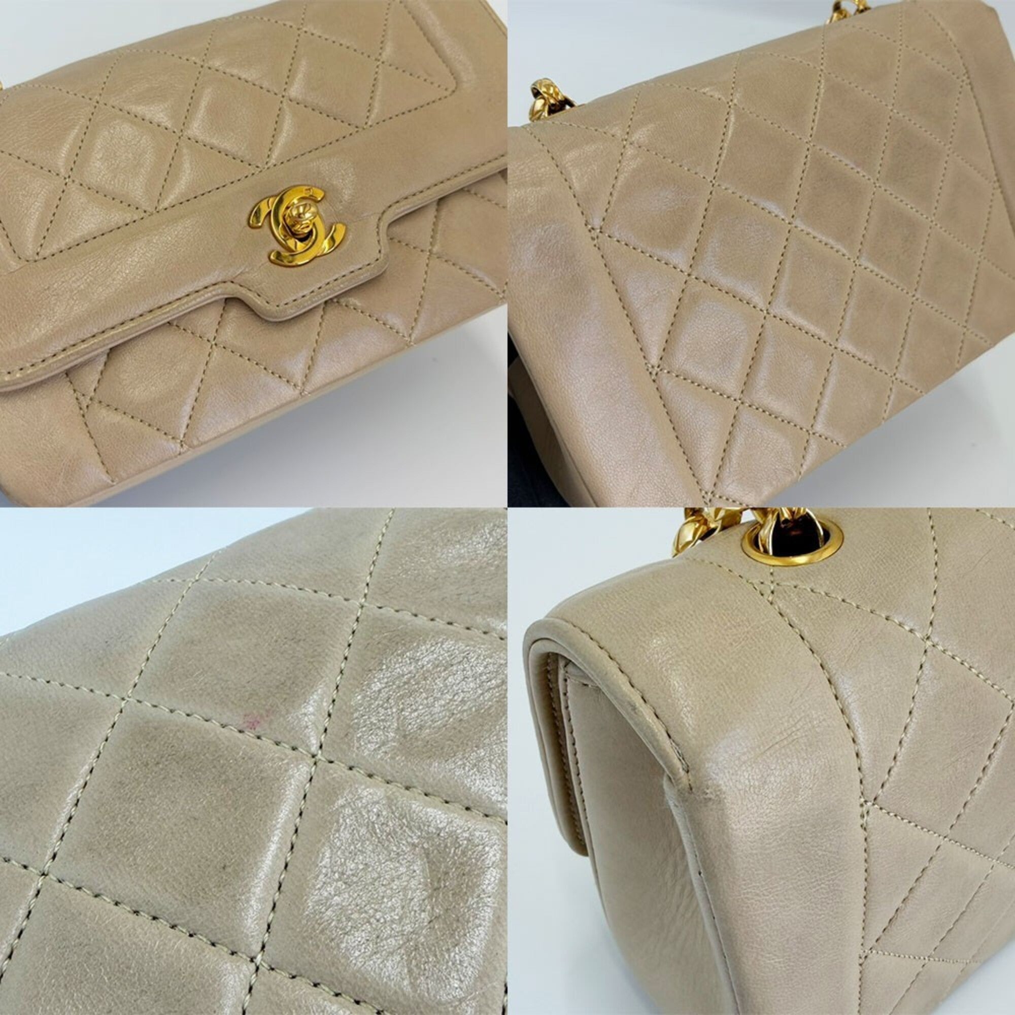 Chanel Beige Leather Shoulder Bag (Pre-Owned)