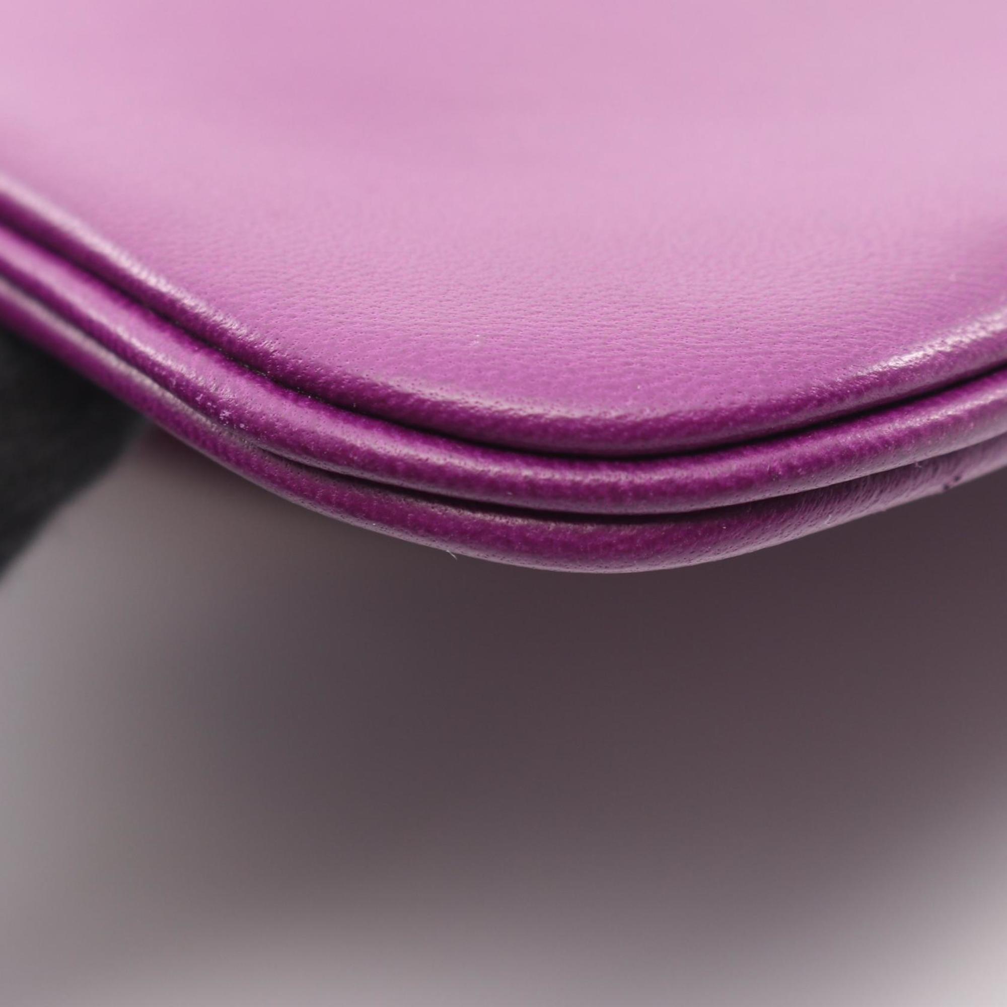 Hermes Anemone Purple Swift Leather Leather Handbag Shoulder Bag (Pre-Owned)