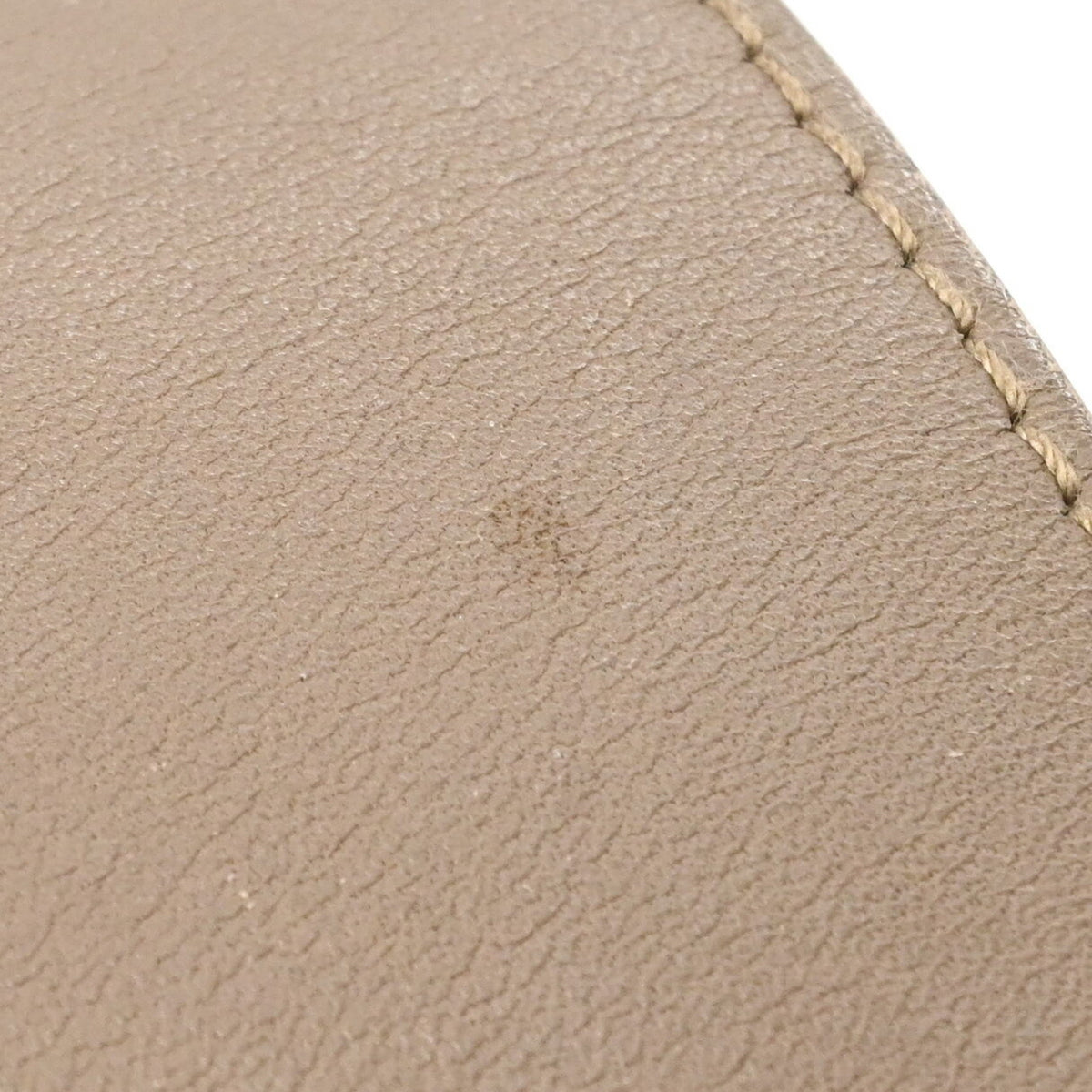 Hermes Etoupe Gray Leather Handbag Pouch (Pre-Owned)
